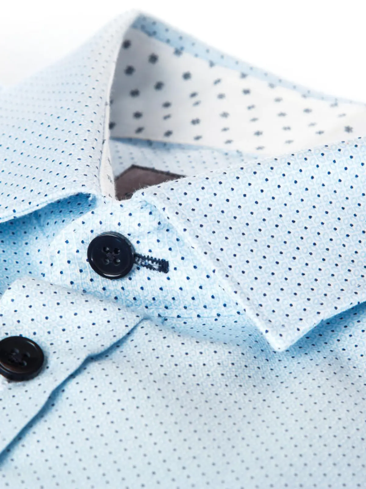 Close up of stylish blue shirt