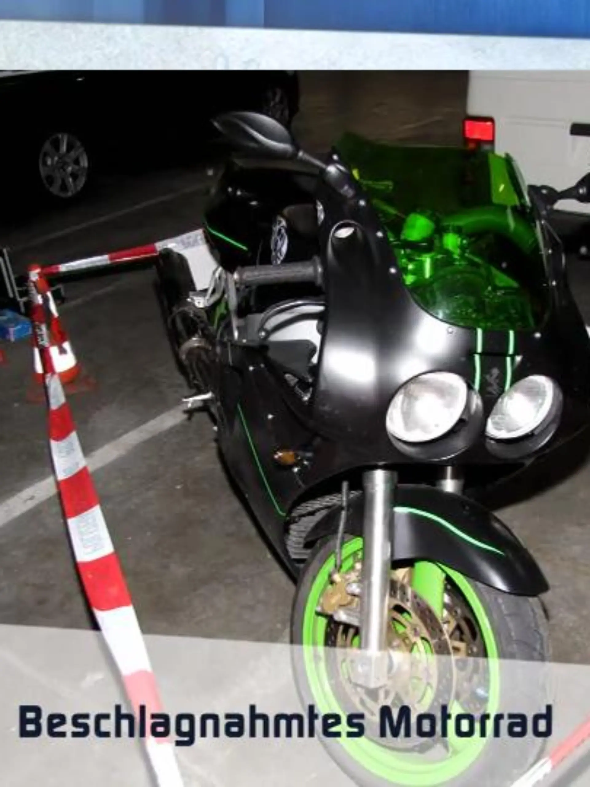 Bild zu: "Das Motorrad des Opfers taucht auf – gestohlen!"