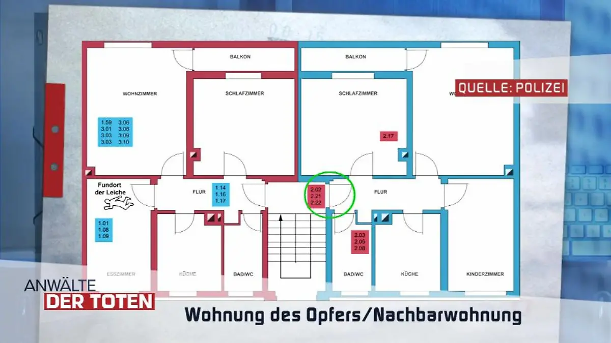 Eine Blutspur führt in die Nachbarwohnung Eigentlich sollte sie leerstehen
