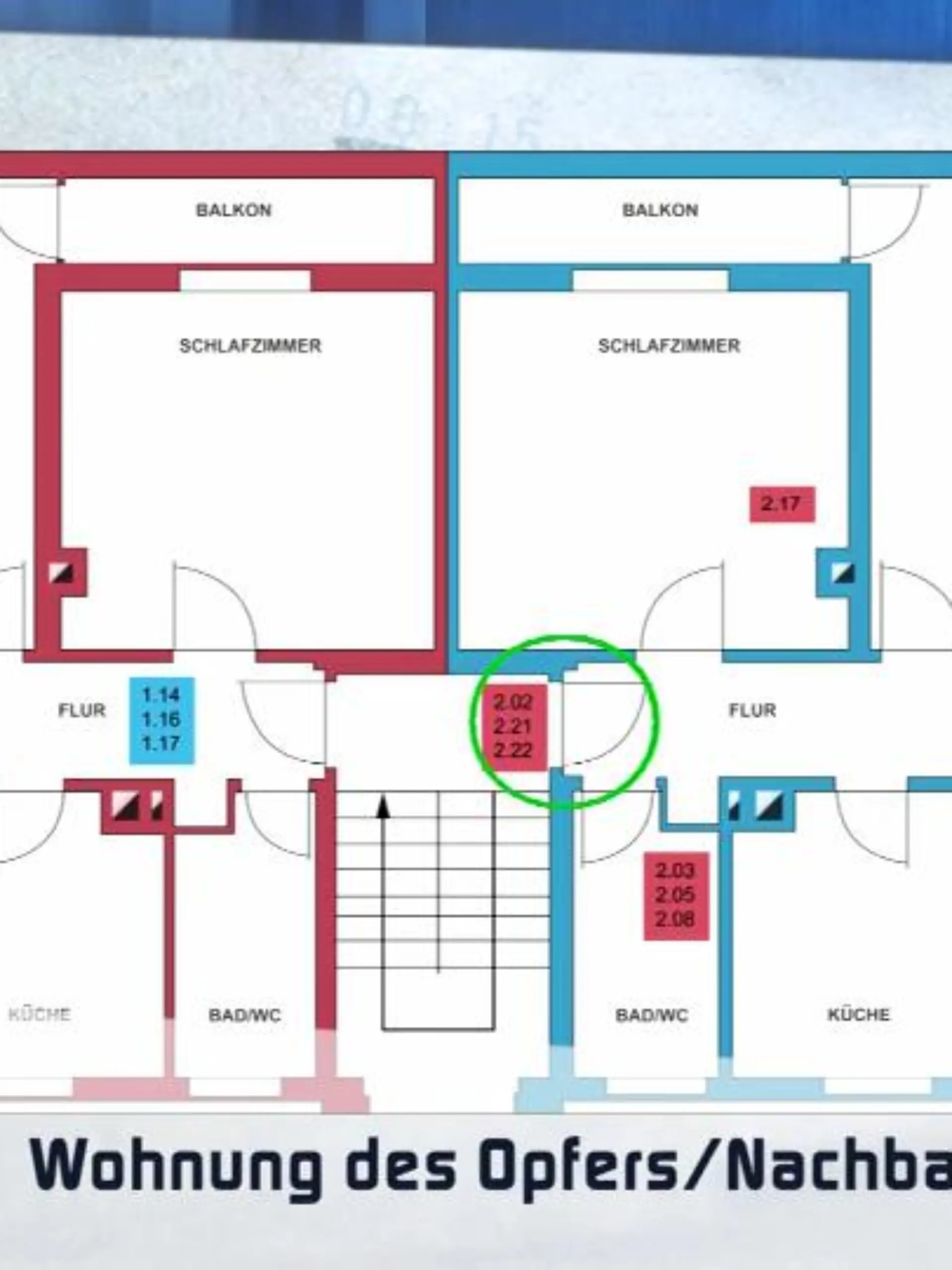 Bild zu: "Eine Blutspur führt in die Nachbarwohnung"