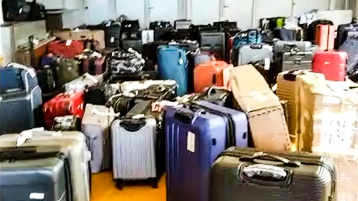 Das Gepäck am Hamburger Flughafen staut sich