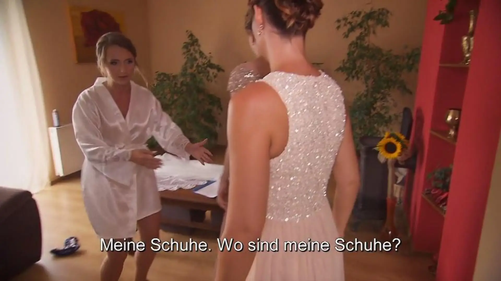 Kurz vor der Trauung liegen die Nerven blank Anna ist aufgeregt