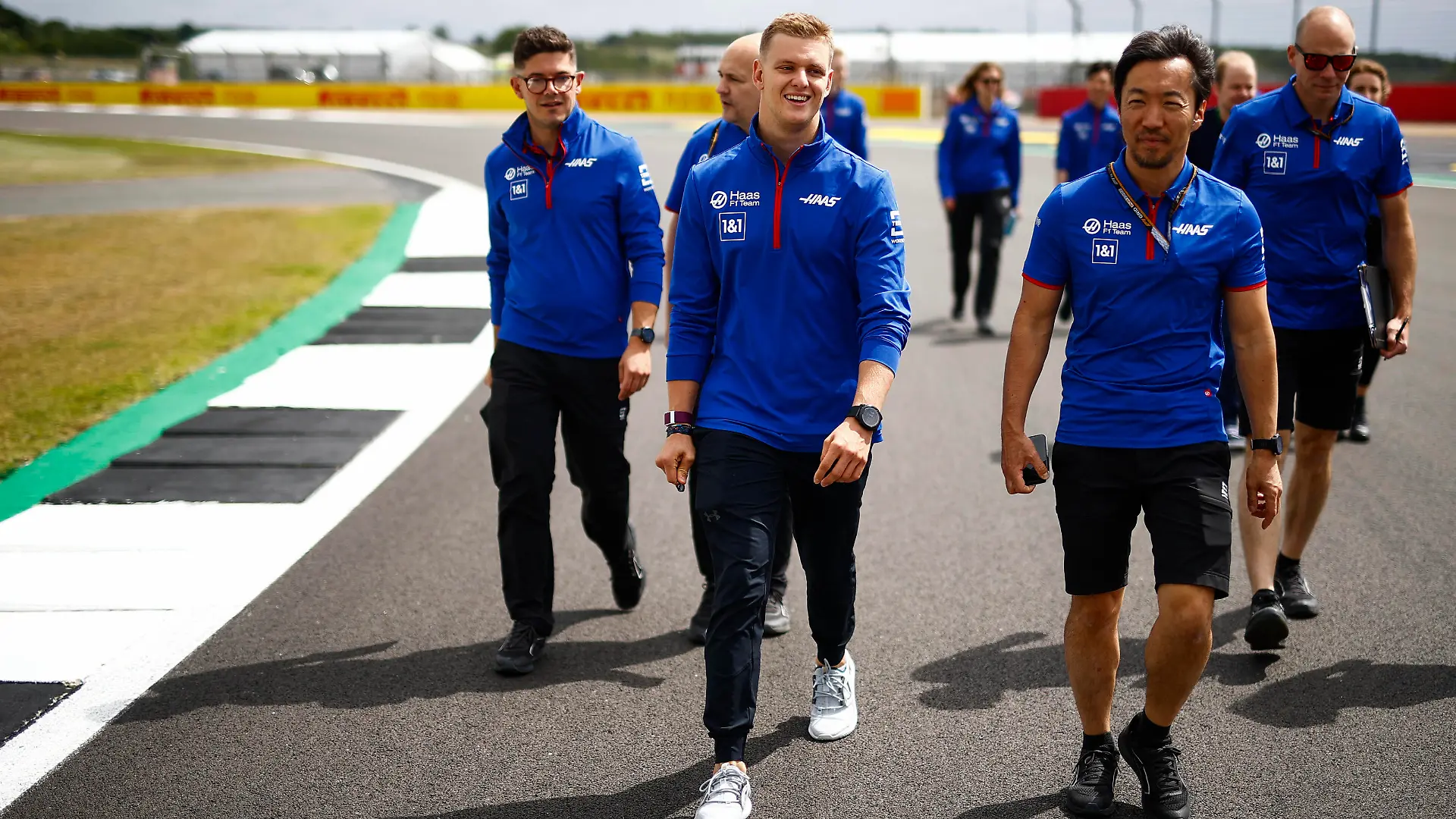 Formula 1 2022: British GP SILVERSTONE CIRCUIT, UNITED KINGDOM - JUNE 30: Mick Schumacher, Haas F1 Team walks the track during the British GP at Silverstone Circuit on Thursday June 30, 2022 in Northamptonshire, United Kingdom. Photo by Andy Hone / LAT Images Images PUBLICATIONxINxGERxSUIxAUTxHUNxONLY GP2210_051924_ONZ8310