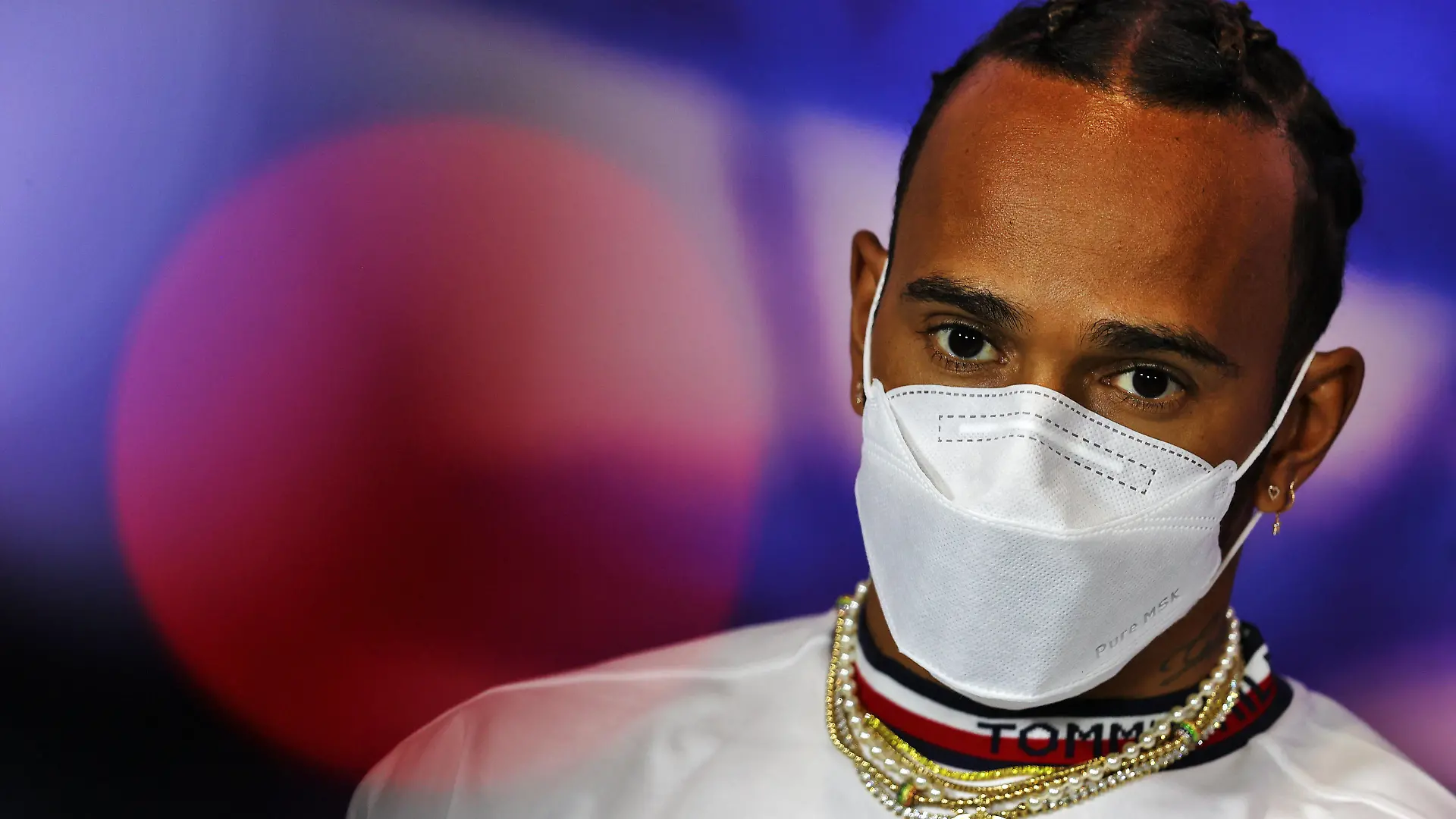 HAMILTON Lewis gbr, Mercedes AMG F1 Team W13, portrait conference de presse press conference, PK, Pressekonferenz during the Formula 1 Lenovo British Grand Prix 2022, 10th round of the 2022 FIA Formula One World Championship, WM, Weltmeisterschaft on the Silverstone Circuit, from July 1 to 3, 2022 in Silverstone, United Kingdom - F1 - BRITISH GRAND PRIX 2022 DPPI/Panoramic PUBLICATIONxNOTxINxFRAxITAxBEL MOY16776