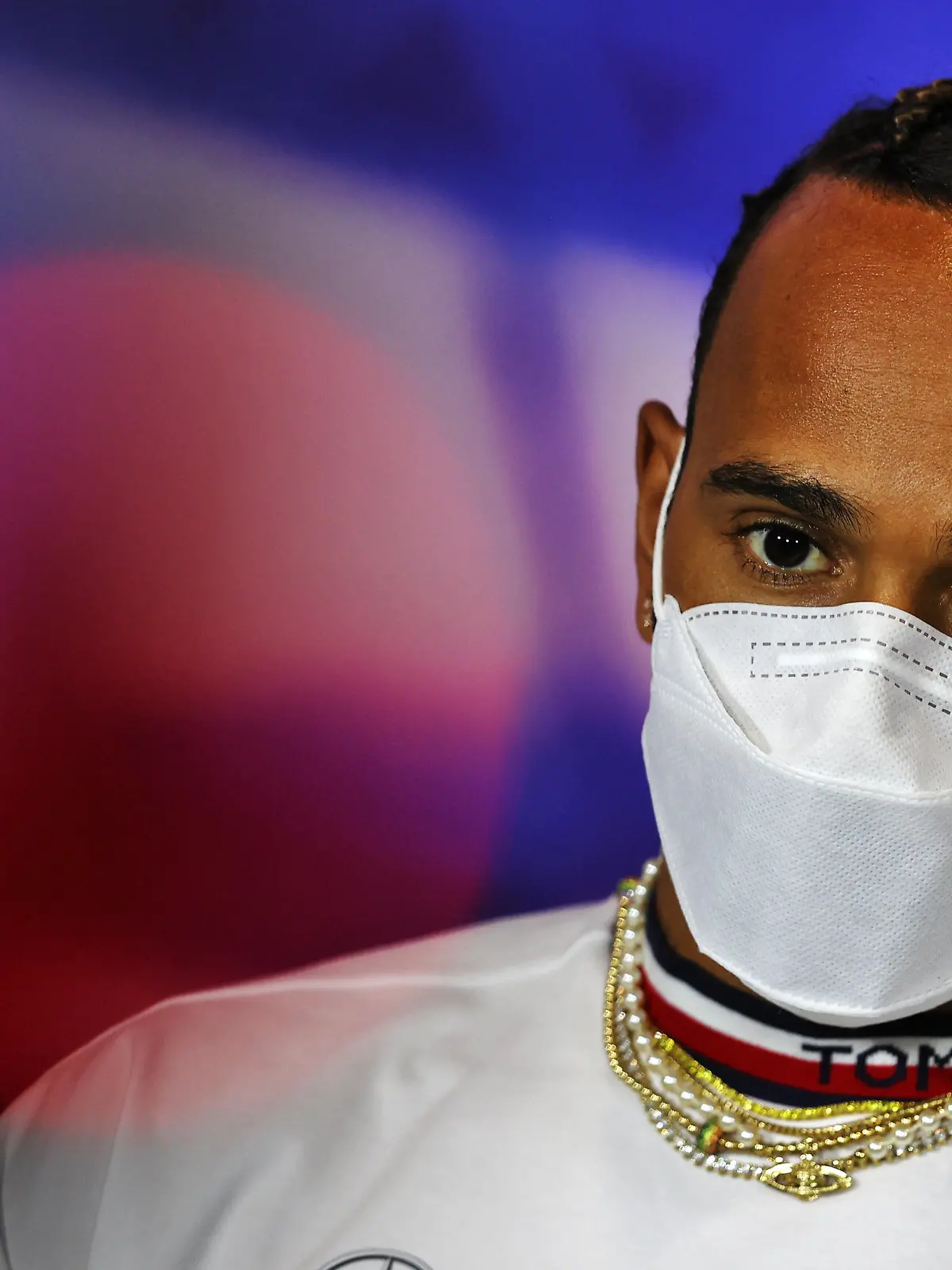  HAMILTON Lewis gbr, Mercedes AMG F1 Team W13, portrait conference de presse press conference, PK, Pressekonferenz during the Formula 1 Lenovo British Grand Prix 2022, 10th round of the 2022 FIA Formula One World Championship, WM, Weltmeisterschaft on the Silverstone Circuit, from July 1 to 3, 2022 in Silverstone, United Kingdom - F1 - BRITISH GRAND PRIX 2022 DPPI/Panoramic PUBLICATIONxNOTxINxFRAxITAxBEL MOY16776