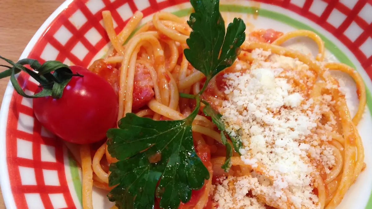 Unser Lieblingsgericht: Spaghetti Amatriciana Pikante Pasta - lecker!
