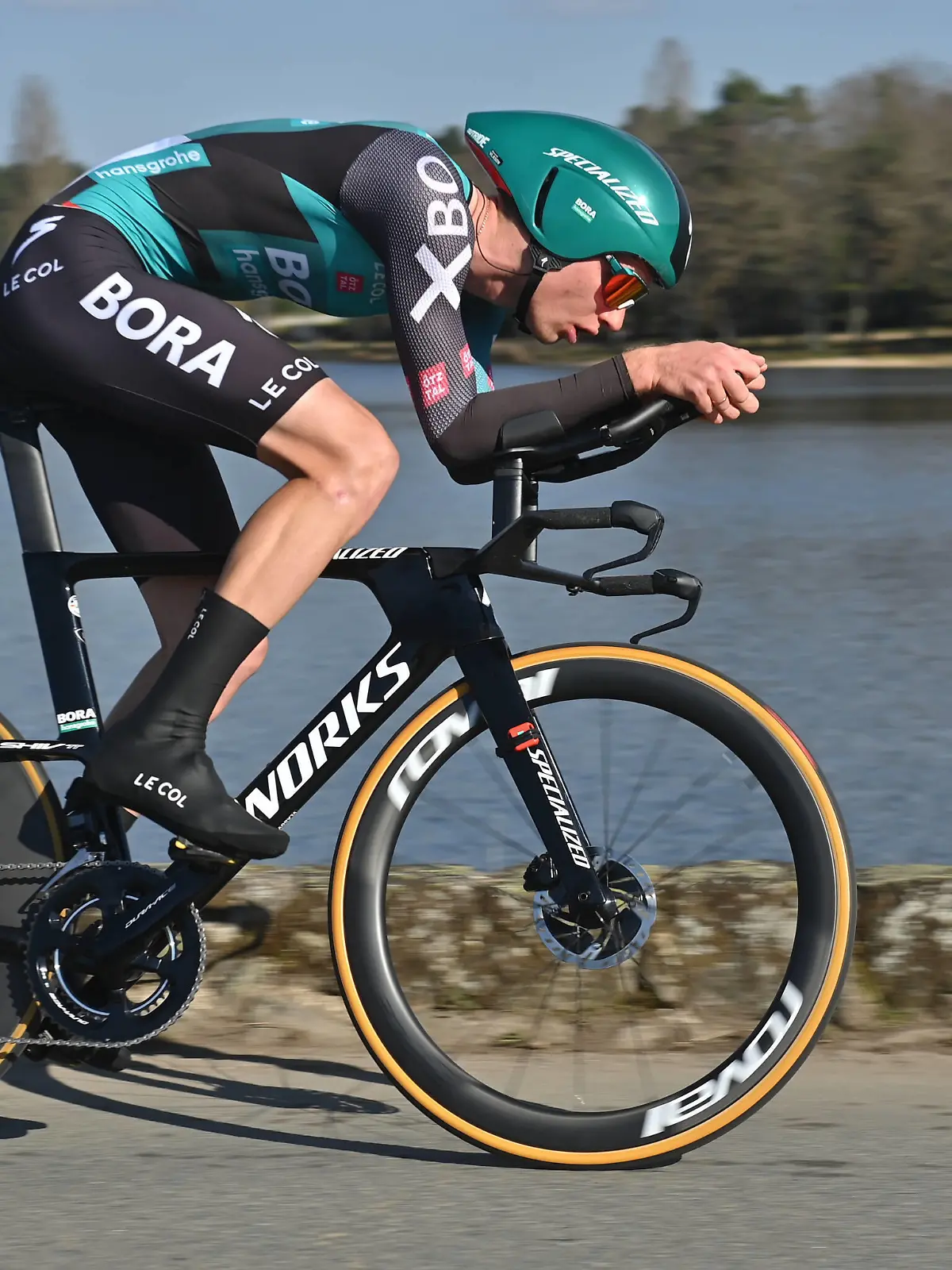  Russian Aleksandr Vlasov of Bora-Hansgrohe pictured in action during the fourth stage of 80th edition of the Paris-Nice cycling race, an individual time trial, from Domerat to Montlucon 13,4km, Wednesday 09 March 2022. DAVIDxSTOCKMAN PUBLICATIONxNOTxINxBELxFRAxNED x19737552x