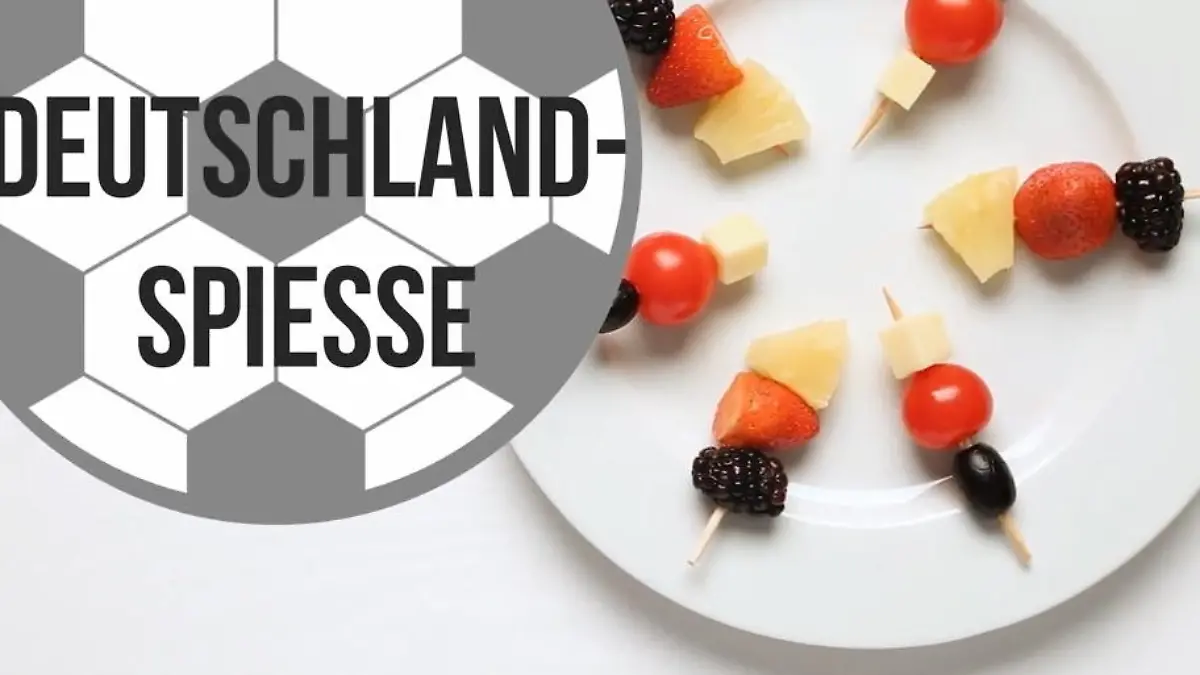 Schwarz-rot-goldene Spieße Super Snacks zur WM