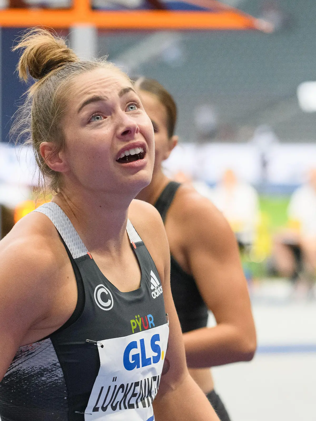 June 25, 2022, %G: Gina Lueckenkemper (SCC Berlin) after the 100 metre final during the 2022 athletic German championship finals at Olympiastadion, Berlin. Sven Beyrich/SPP (Credit Image: Â© Sven Beyrich/Sport Press Photo via ZUMA Press