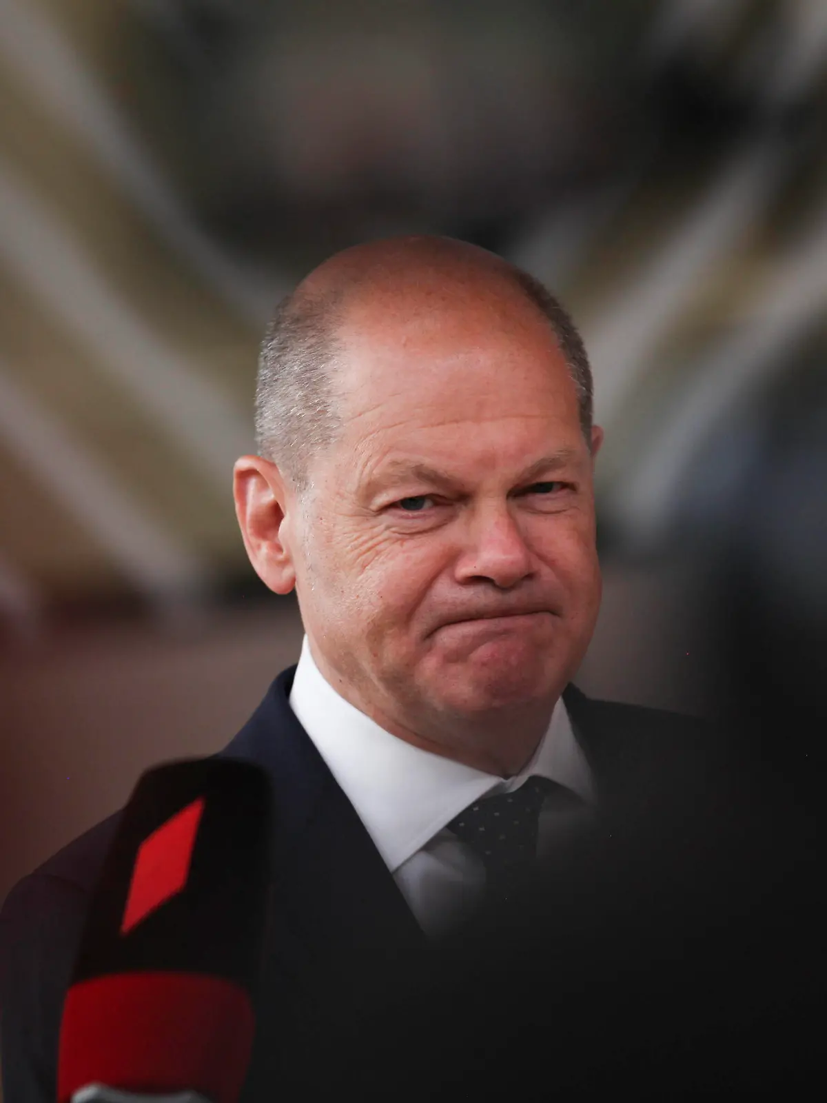  Arrival of German Chancellor Olaf Scholz at the EU-Balkans Summit. PUBLICATIONxINxGERxSUIxAUTxONLY NicolasxLandemardx/xLexPictorium LePictorium_0264469