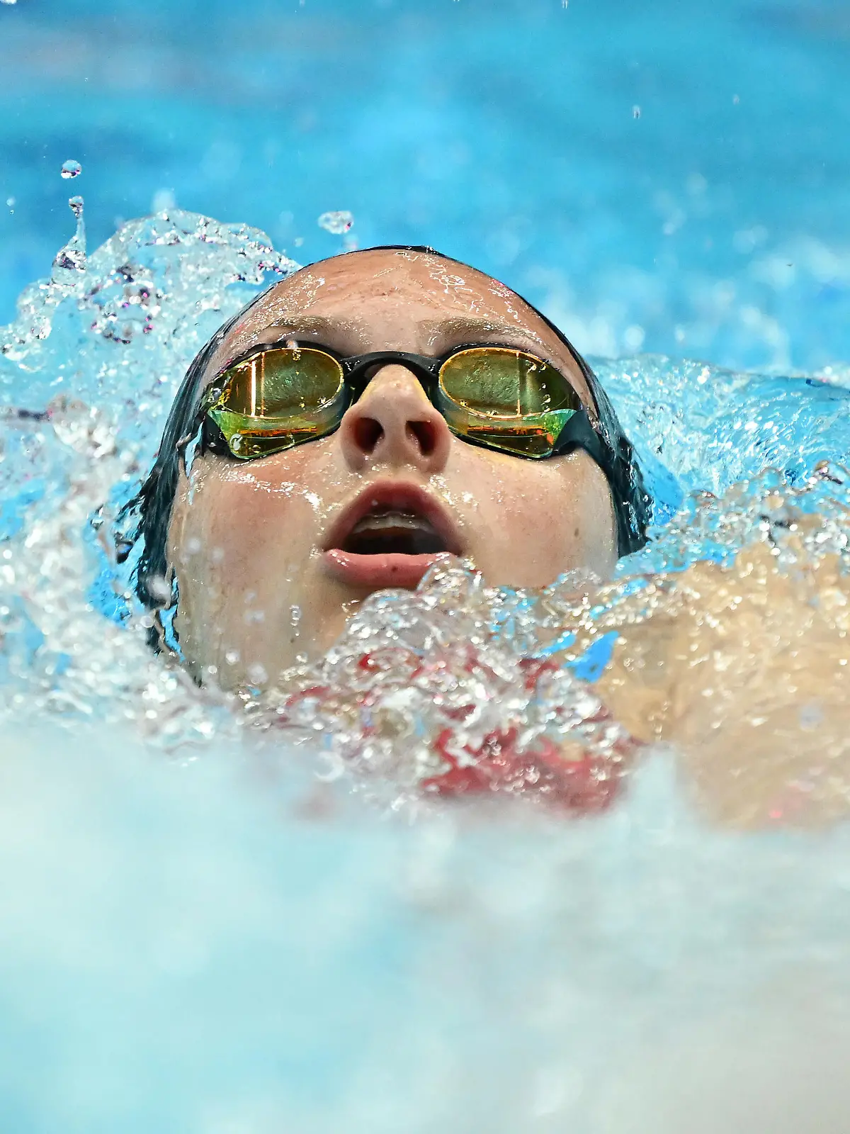 BUDAPEST, HUNGARY - JUNE 25: Summer McIntosh of Team Canada competes in the Women's 400m Individual Medley Final on day eight of the Budapest 2022 FINA World Championships at Duna Arena on June 25, 2022 in Budapest, Hungary. (Photo by Quinn Rooney/Getty Images)
