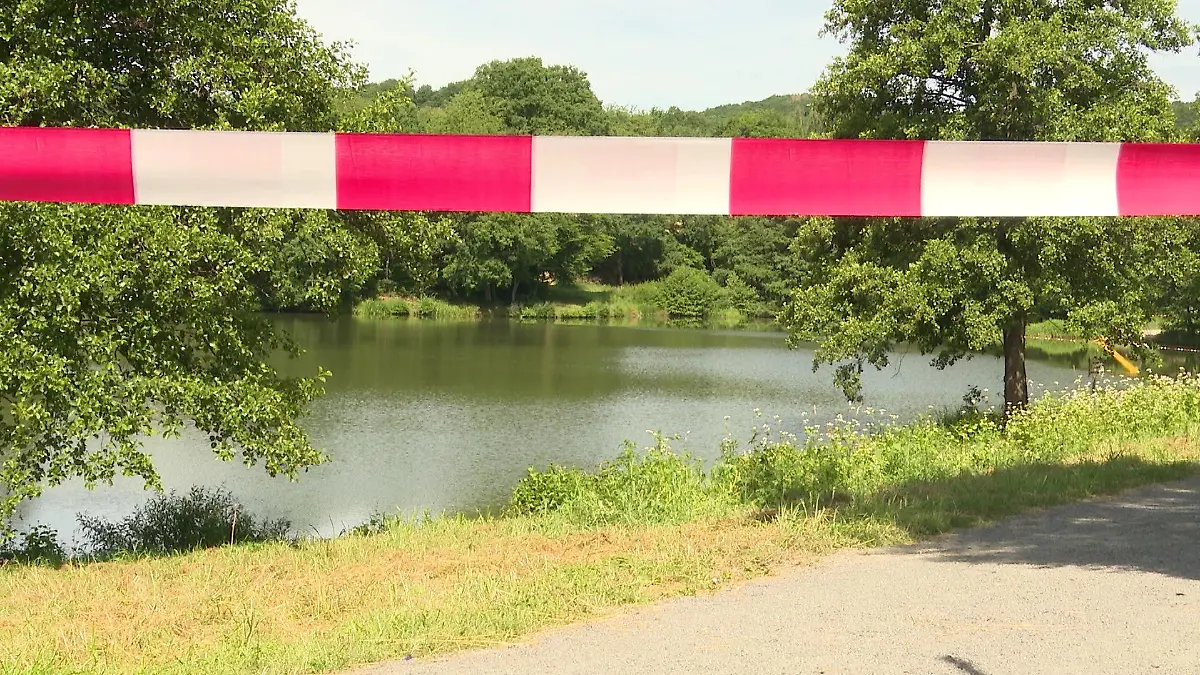 Der Badesee in Probbach bei Mengerskirchen (Landkreis Limburg-Weilburg wurde gesperrt.