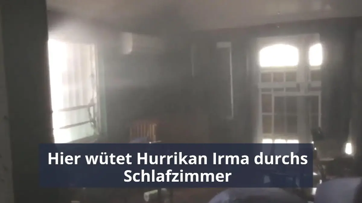 Bewohner filmt, wie der Sturm sein Haus zerlegt 2017: Hurrikan wütet in der Karibik