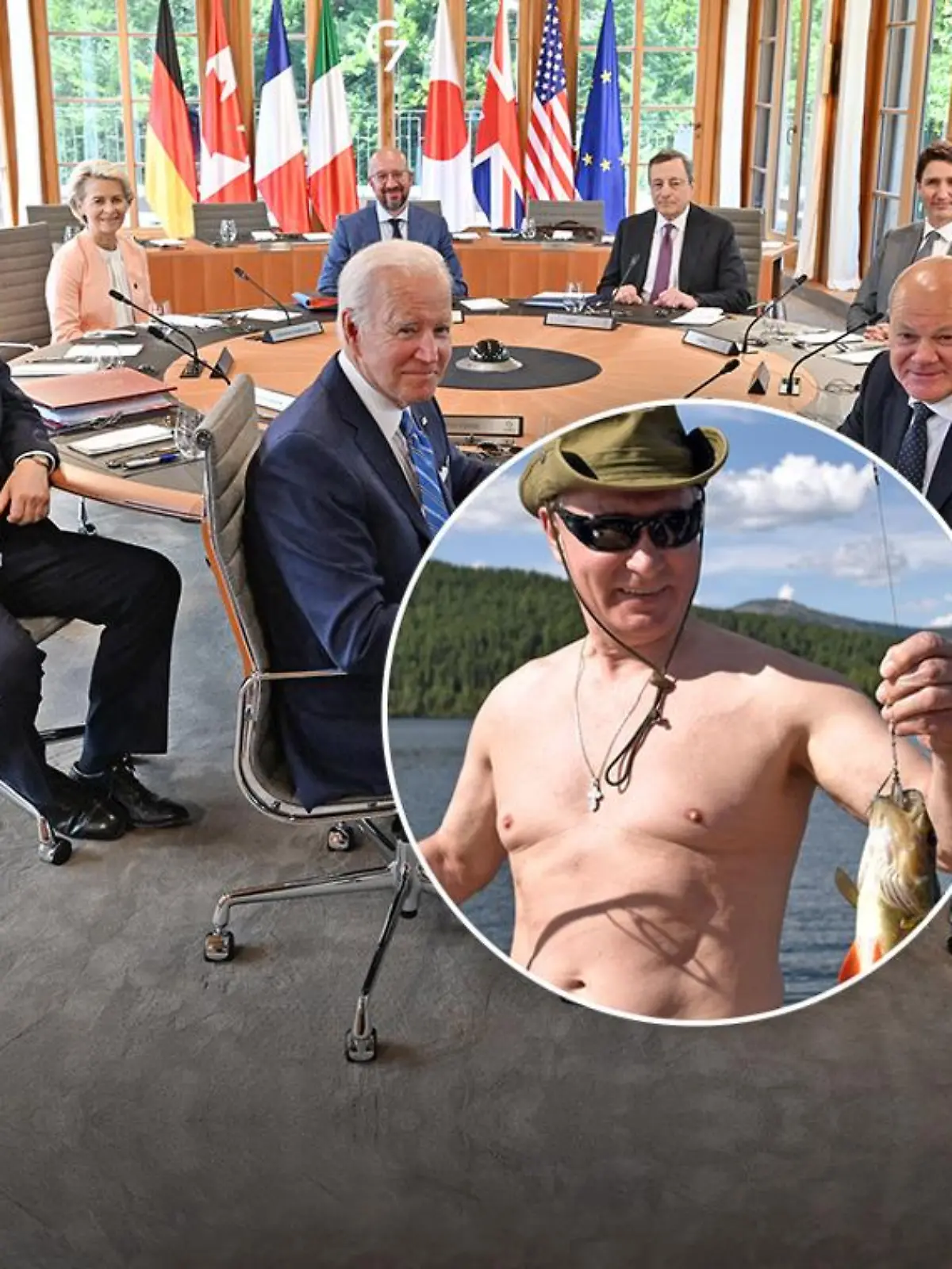 G7-Regierungschefs witzeln über Putin