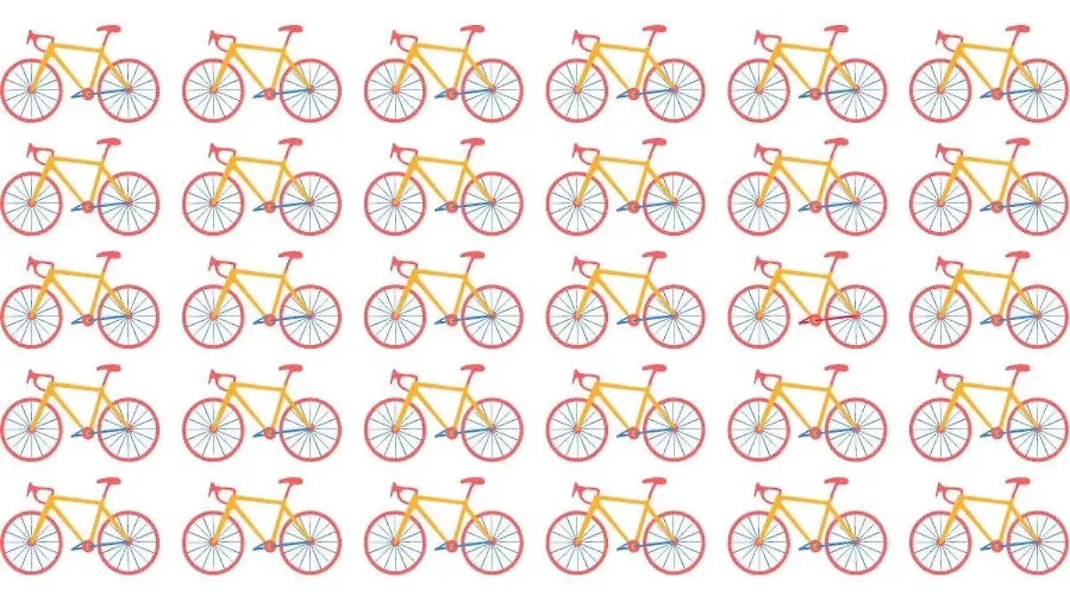 Viele Fahrräder, eins ist anders
