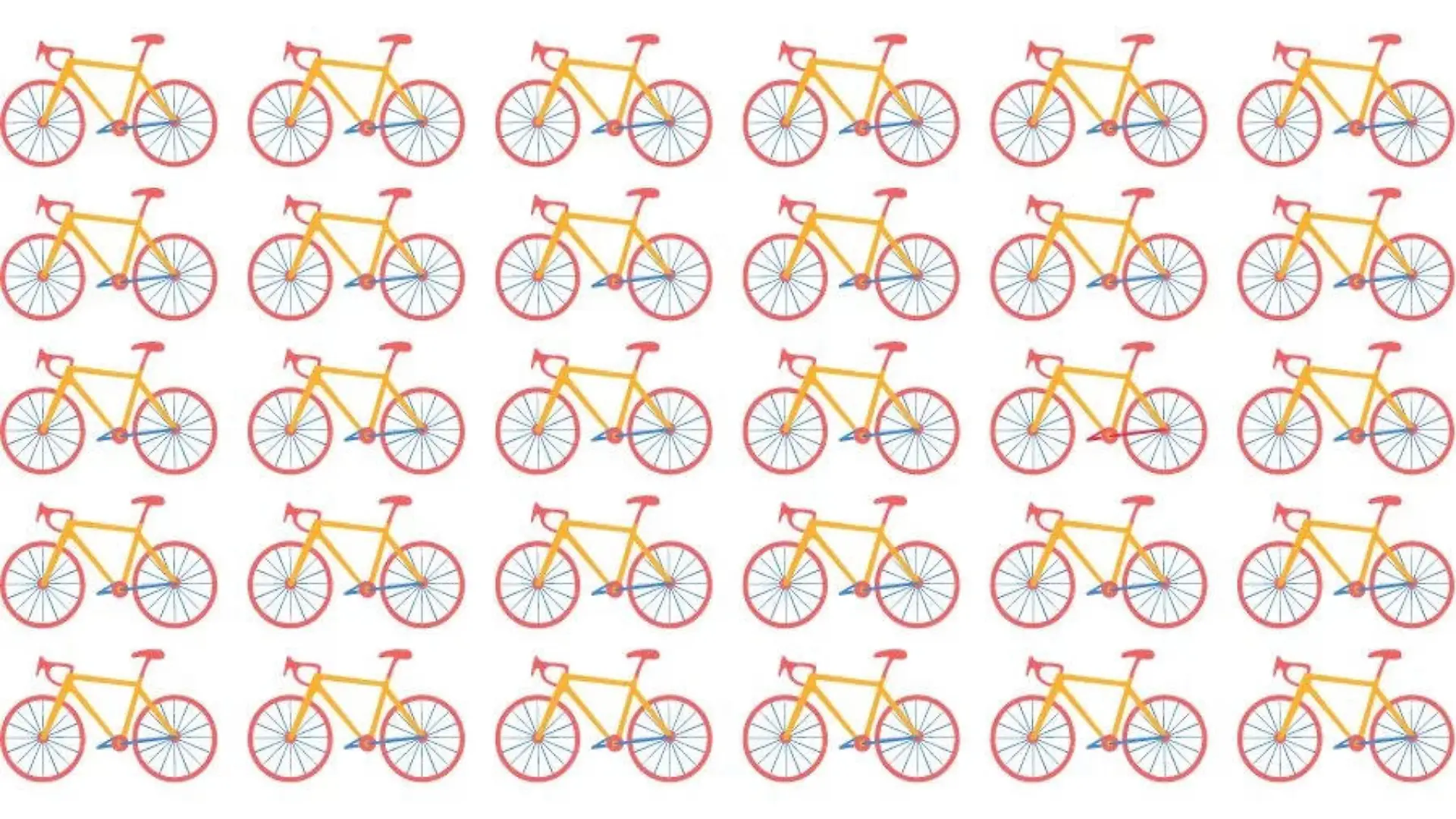 Viele Fahrräder, eins ist anders