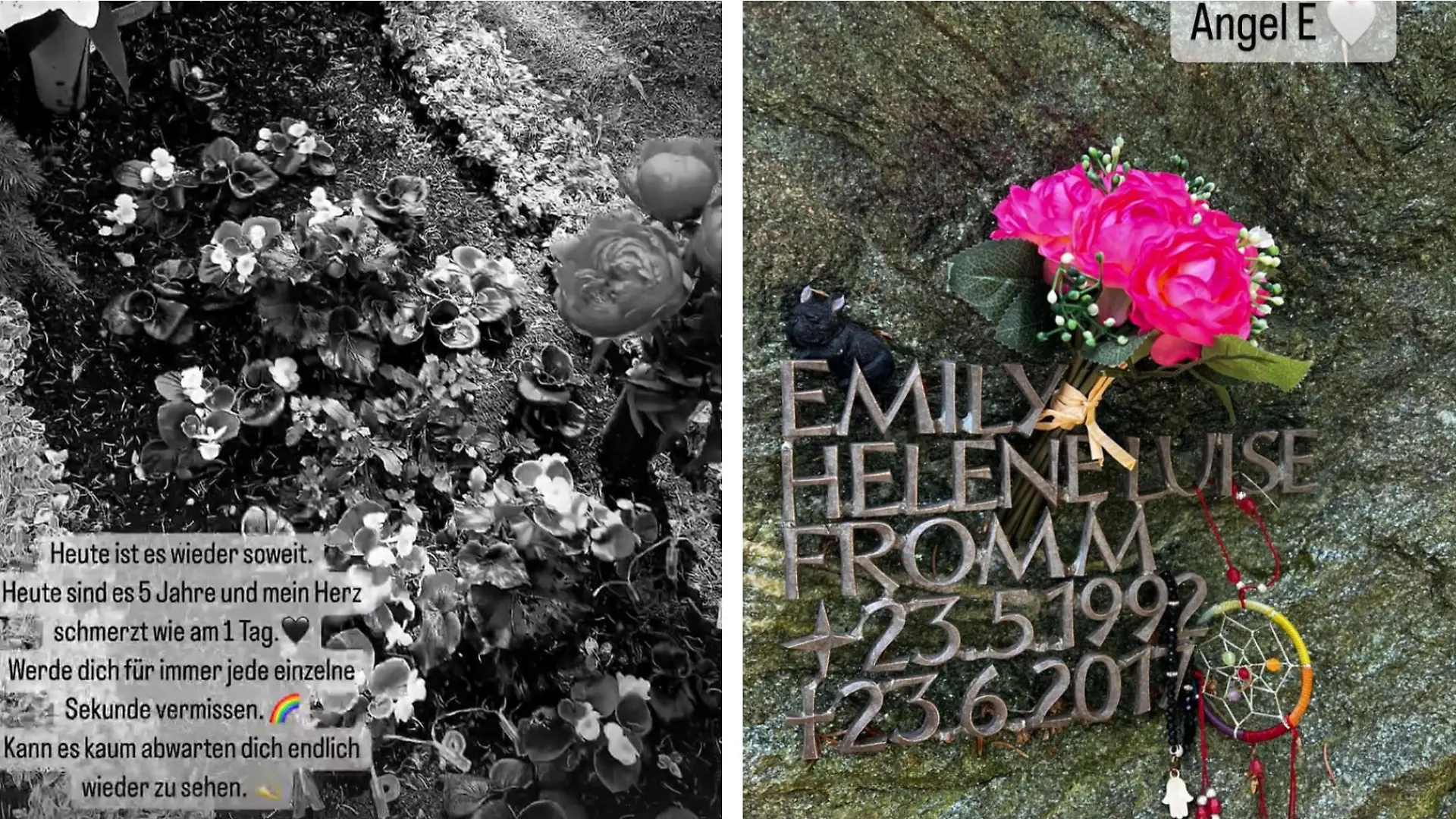 Cheyenne Ochsenknecht teilt Fotos des Grabes ihrer Cousine, die 2017 verstarb.