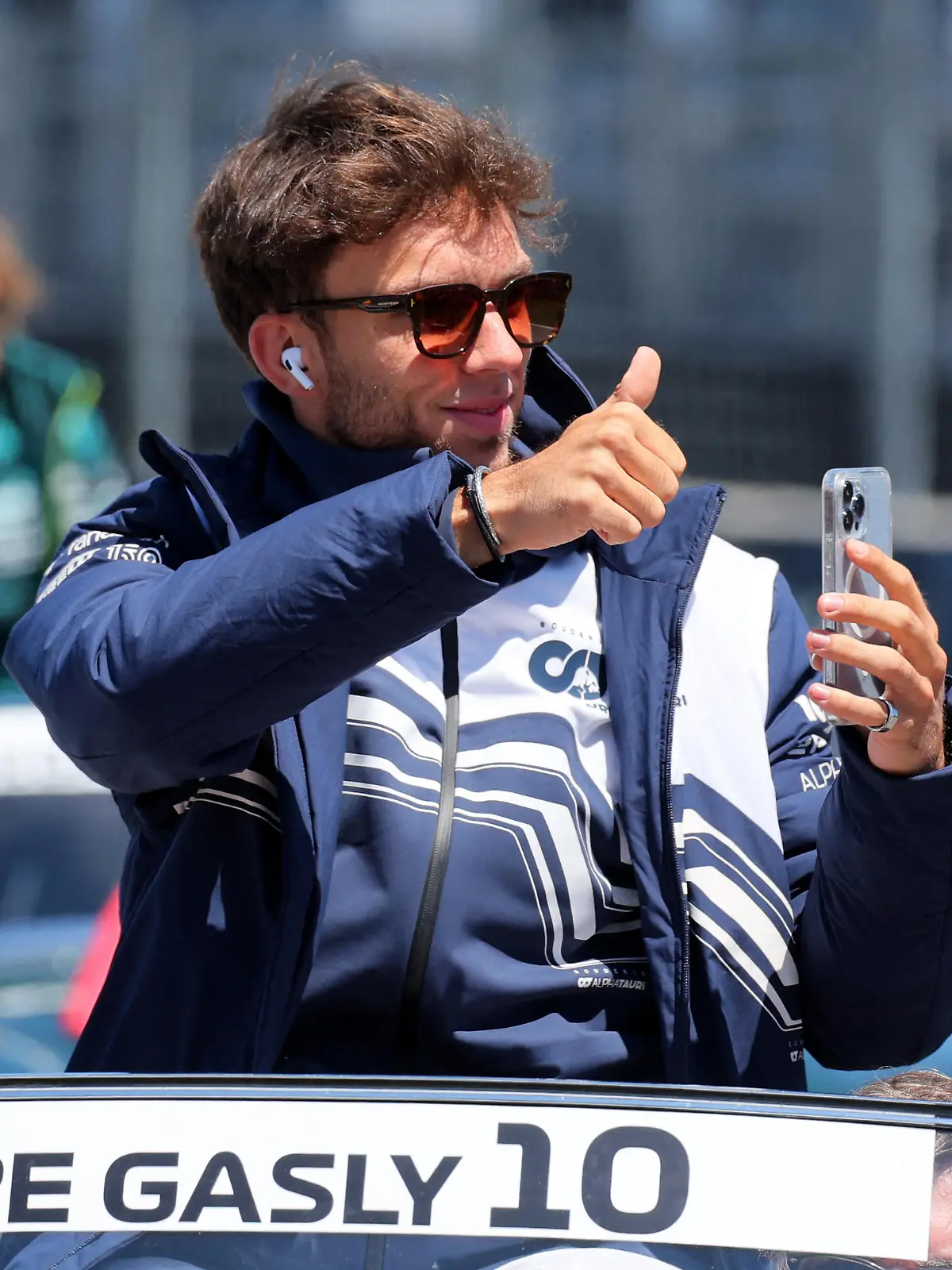 Formula One F1 - Canadian Grand Prix - Circuit Gilles Villeneuve, Montreal, Canada - June 19, 2022 AlphaTauri's Pierre Gasly during the drivers parade before the race REUTERS/Christinne Muschi