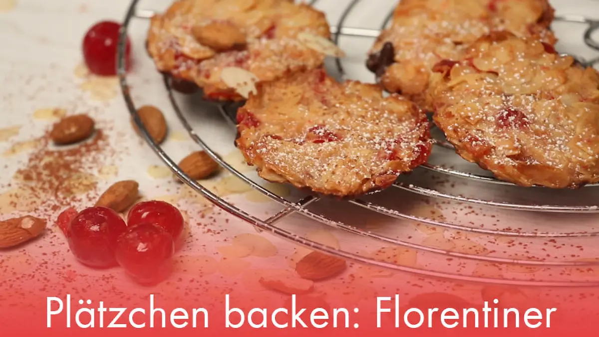 Plätzchen backen: Florentiner Traditionelles Weihnachtsgebäck selber machen