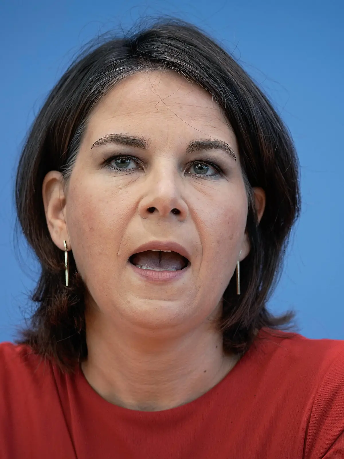  Bundespressekonferenz Gemeinsam für globale Ernaehrungssicherheit Deutschlands Beitrag gegen die Hungerkrise Aktuell,24.06.2022,Berlin,Bundesministerin des Auswaertigen, Aussenministerin Annalena Baerbock im Portrait bei der Bundespressekonferenz zum Thema Gemeinsam für globale Ernaehrungssicherheit Deutschlands Beitrag gegen die Hungerkrise Berlin Berlin Deutschland *** Federal Press Conference Together for global food security Germanys contribution against the hunger crisis News,24 06 2022,Berlin,Federal Minister of Foreign Affairs, Foreign Minister Annalena Baerbock in portrait at the Federal Press Conference on the topic Together for global food security Germanys contribution against the hunger crisis Berlin Berlin Germany