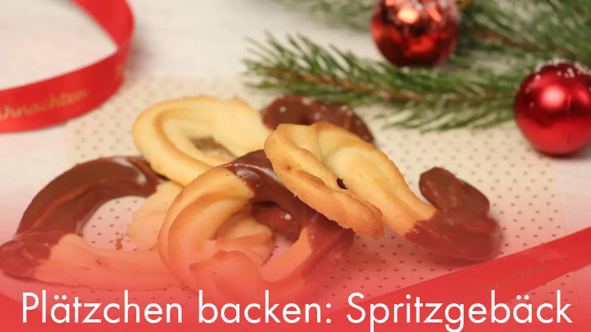 Plätzchen backen: Spritzgebäck Wintergebäck für Schokofans