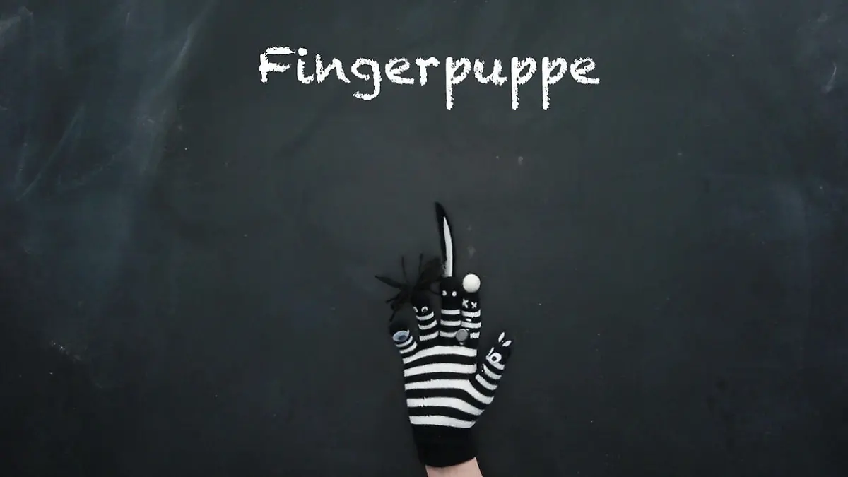 Fingerpuppe basteln aus altem Handschuh Do-it-yourself