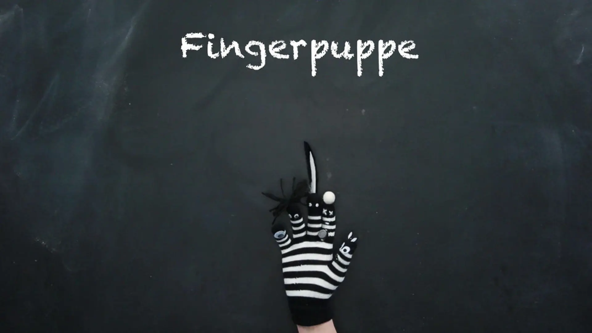 Fingerpuppe basteln aus altem Handschuh Do-it-yourself