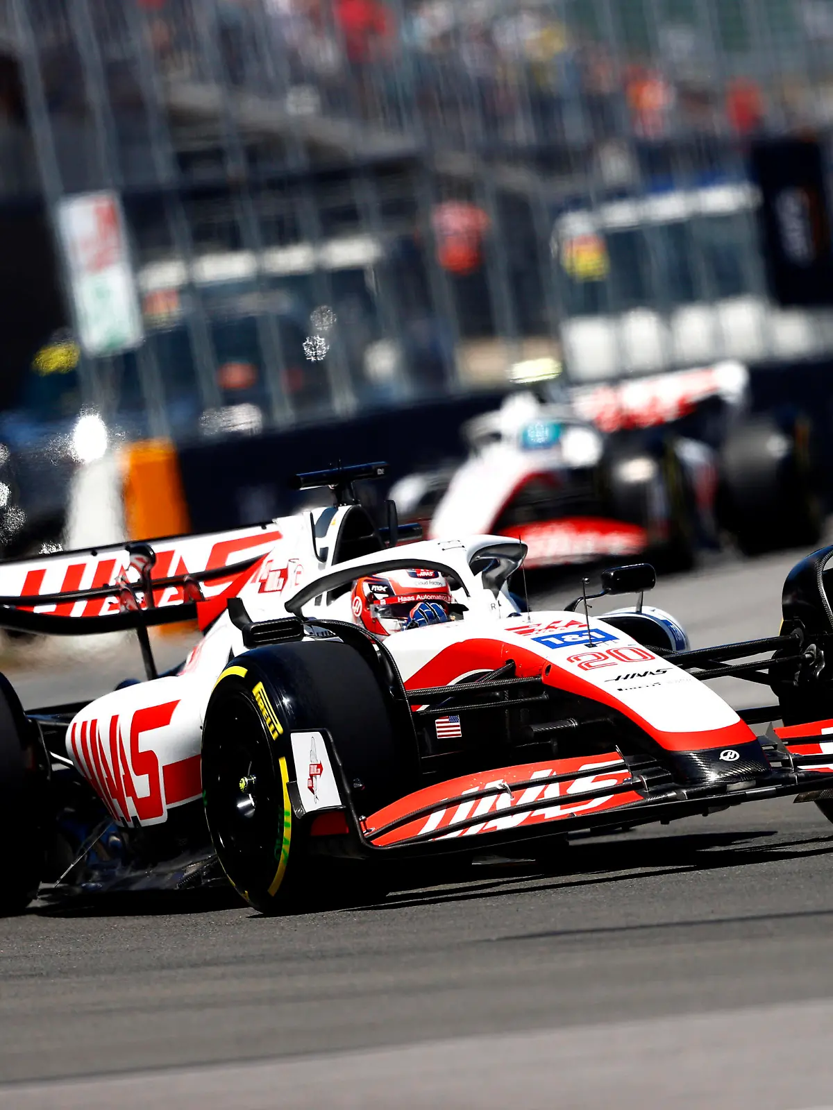  Formula 1 2022: Canadian GP CIRCUIT GILLES-VILLENEUVE, CANADA - JUNE 19: Kevin Magnussen, Haas VF-22 during the Canadian GP at Circuit Gilles-Villeneuve on Sunday June 19, 2022 in Montreal, Canada. Photo by Andy Hone / LAT Images Images PUBLICATIONxINxGERxSUIxAUTxHUNxONLY GP2209_130014_ONZ8902_1