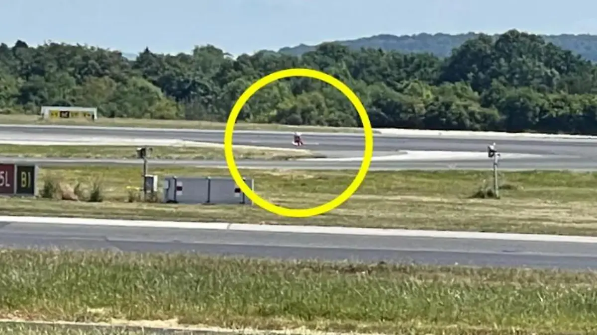 Ein Ballon der Cartoon-Figur Peppa Wutz sorgte für Ärger auf dem Flughafen Manchester.