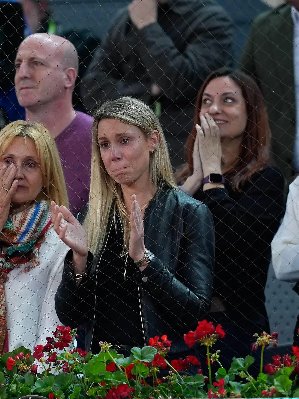 May 1, 2024, Madrid, Madrid, SPAIN: Ana Maria Parera, Maribel Nadal and Xisca Perello are seen during the Rafael Nadal of Spain farewell of Madrid in his last tournament of Mutua Madrid Open after losing against Jiri Lehecka of Czech Republic during the Mutua Madrid Open 2024, ATP, Tennis Herren Masters 1000 and WTA, Tennis Damen 1000, tournament celebrated at Caja Magica on April 30, 2024 in Madrid, Spain. Madrid SPAIN - ZUMAa181 20240501_zaa_a181_009 Copyright: xOscarxJ.xBarrosox