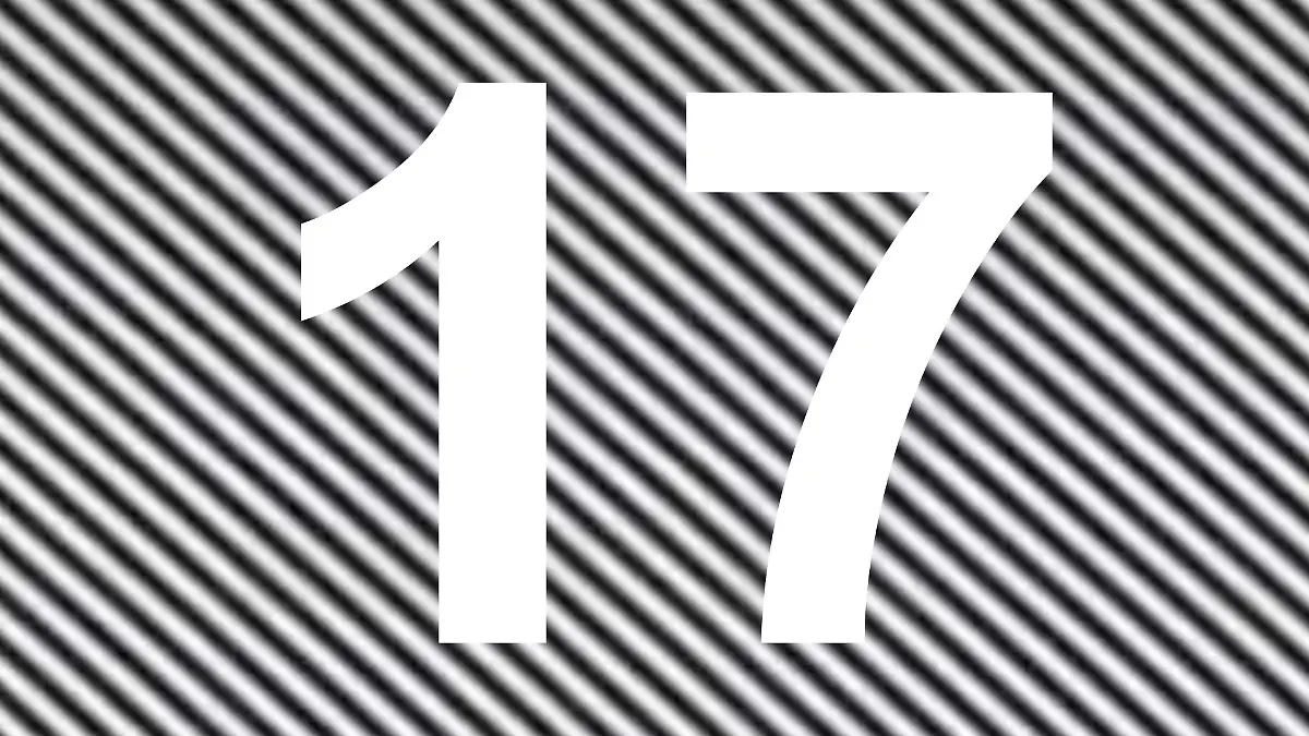 Optische Illusion Zahl 17