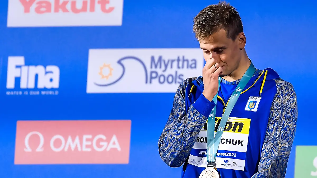 ROMANCHUK Mykhailo UKR Bronze Medal 800m Freestyle Men Swimming FINA 19th World Championships Budapest 2022 Budapest, Duna Arena 21/06/22 Photo Andrea Staccioli / Deepbluemedia / Insidefoto AndreaXStaccioli 