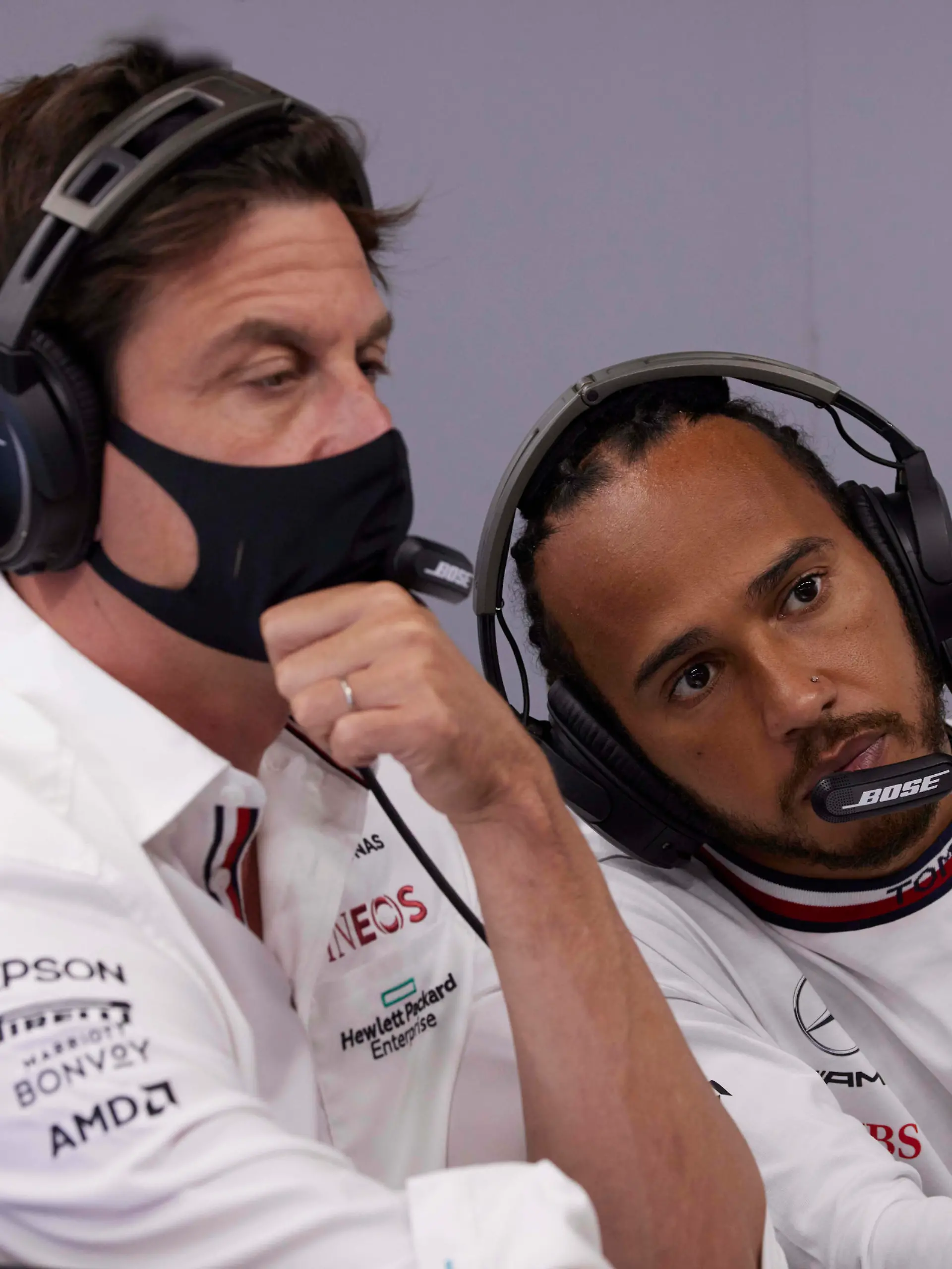  Formula 1 2021: Dutch GP CIRCUIT ZANDVOORT, NETHERLANDS - SEPTEMBER 03: Toto Wolff, Team Principal and CEO, Mercedes AMG, with Sir Lewis Hamilton, Mercedes during the Dutch GP at Circuit Zandvoort on Friday September 03, 2021 in North Holland, Netherlands. Photo by Steve Etherington / LAT Images Images PUBLICATIONxINxGERxSUIxAUTxHUNxONLY GP2113_130130SNE48023