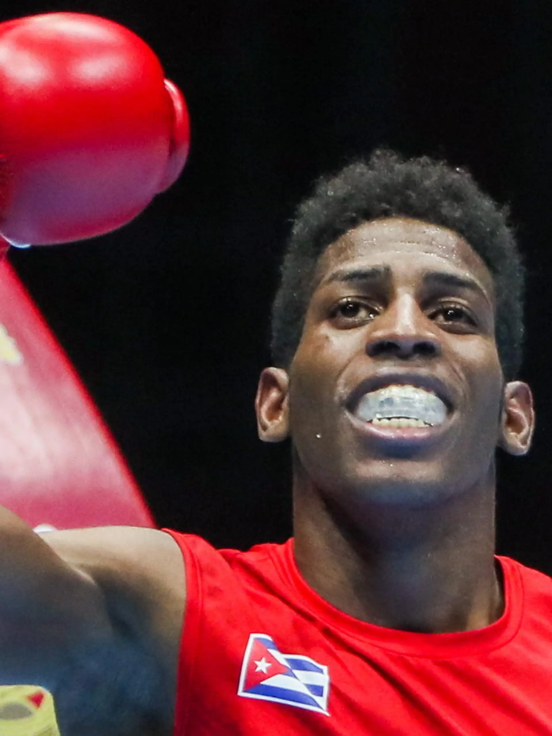  YEKATERINBURG, RUSSIA - SEPTEMBER 21, 2019: Cuba s Andy Cruz Gomez celebrates as he wins the 57-63kg final bout against Keyshawn Davis of the US not in picture at the 20th AIBA World Boxing Championships at the Ekaterinburg-EXPO International Exhibition Center. Donat Sorokin/TASS PUBLICATIONxINxGERxAUTxONLY TS0BBE51