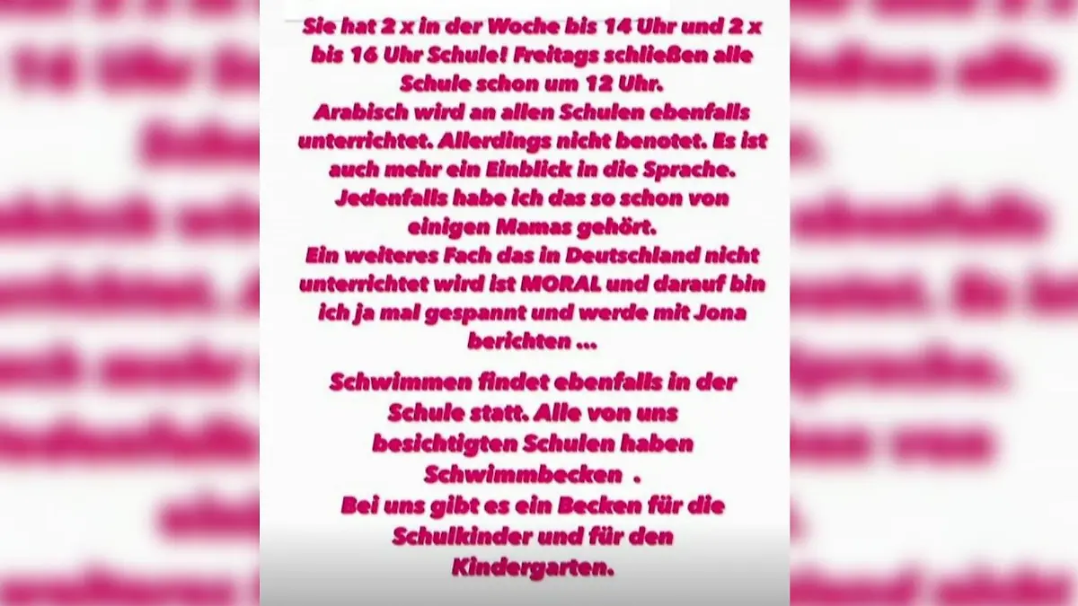 Screenshot von Tanja Szewczenkos Instagram-Story