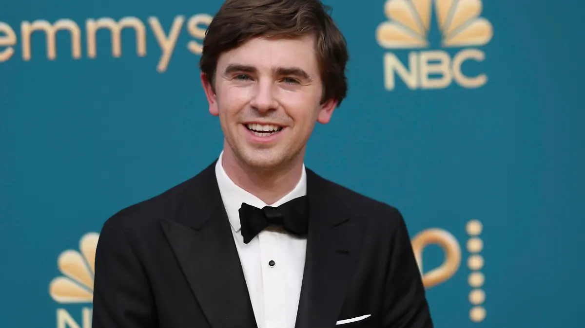 Freddie Highmore arrives at the 74th Emmy Awards on Monday, Sept. 12, 2022 at the Microsoft Theater in Los Angeles. (Photo by Danny Moloshok/Invision for the Television Academy/AP Images)
