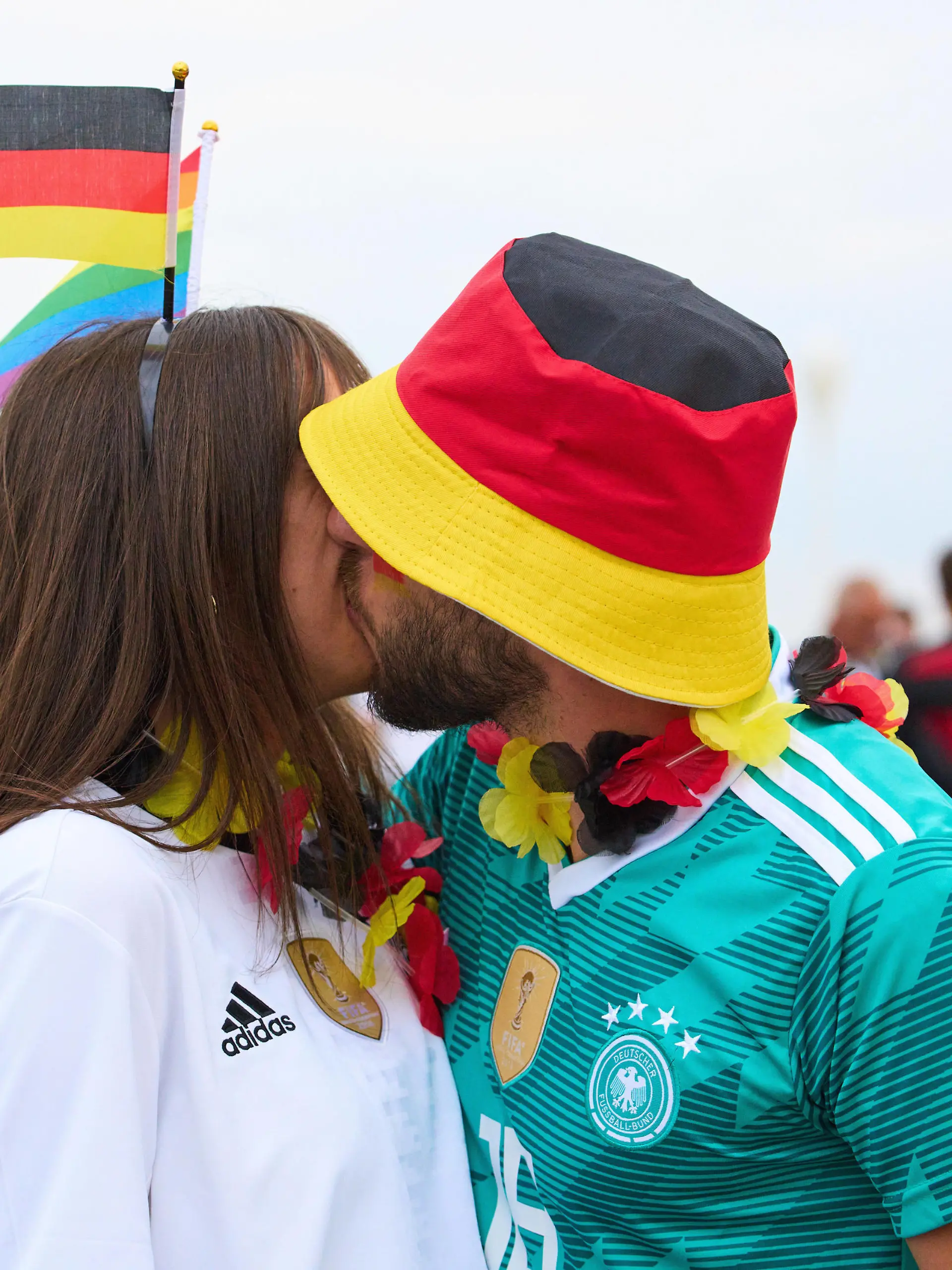 German fans visit the Group F match GERMANY - HUNGARY 2-2 at the football UEFA European Championships 2020 in Season 2020/2021 on June 23, 2021 in Munich, Germany. 