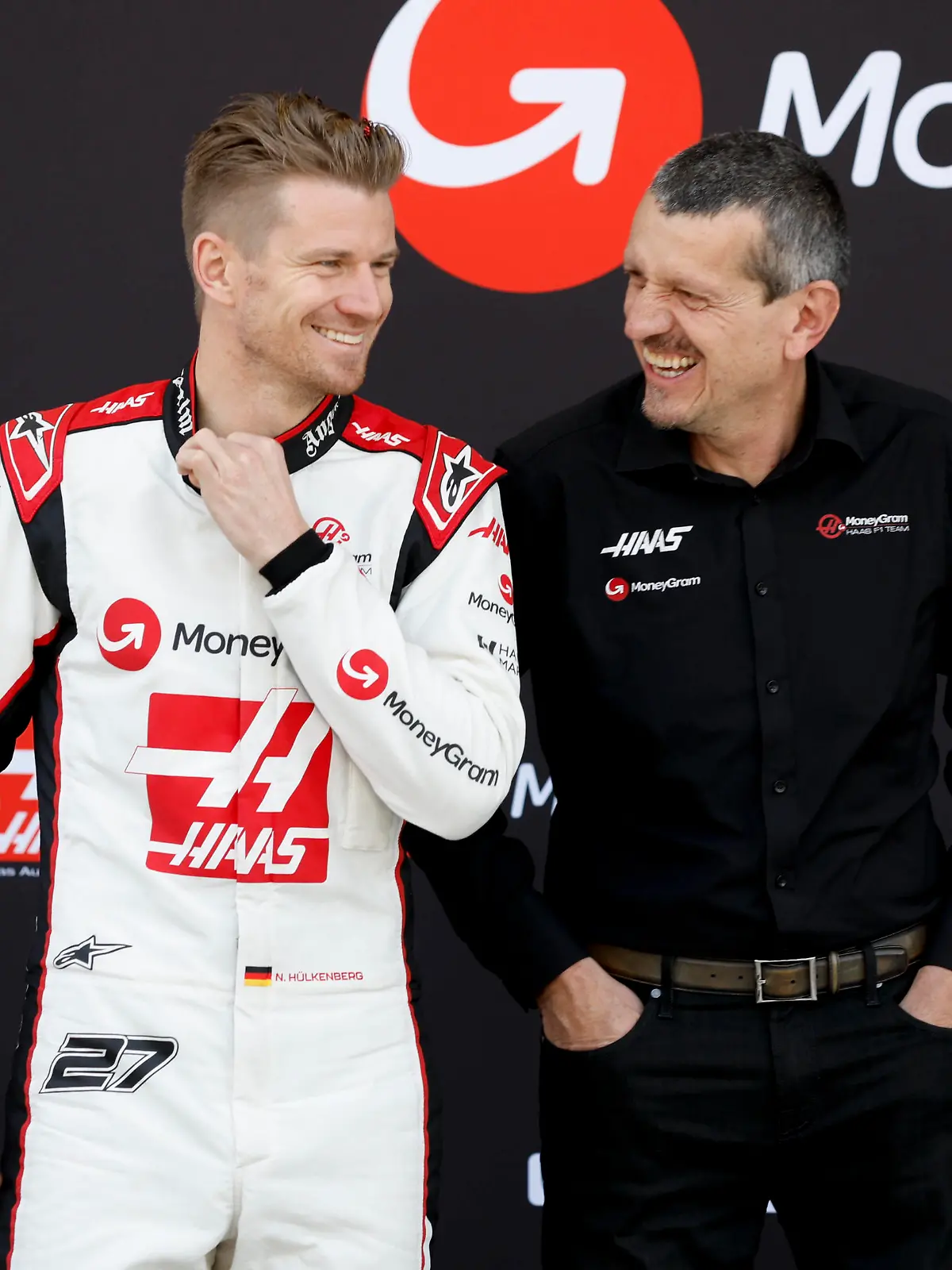 27 Nico Hulkenberg DEU, MoneyGram Haas F1 Team, Guenther Steiner ITA, MoneyGram Haas F1 Team, F1 Pre-season Testing in Bahrain at Bahrain International Circuit on February 23, 2023 in Sakhir, Bahrain. Photo by HOCH ZWEI Sakhir Bahrain *** 27 Nico Hulkenberg DEU, MoneyGram Haas F1 Team , Guenther Steiner ITA, MoneyGram Haas F1 Team , F1 Pre season Testing in Bahrain at Bahrain International Circuit on February 23, 2023 in Sakhir, Bahrain Photo by HOCH ZWEI Sakhir Bahrain