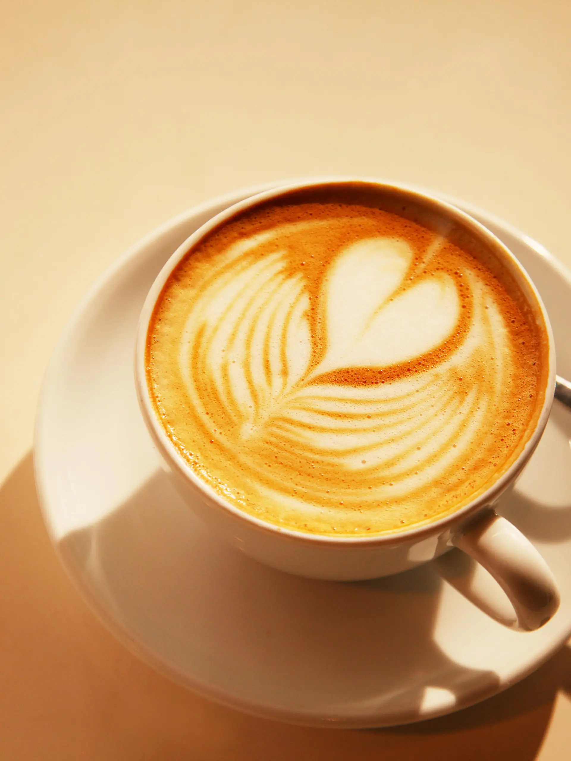 Ein Herz ist im Milchschaum auf einem Caffe Latte zu sehen, in einem Cafe in Berlin, aufgenommen am 30.04.2014. Foto: Wolfram Steinberg/dpa