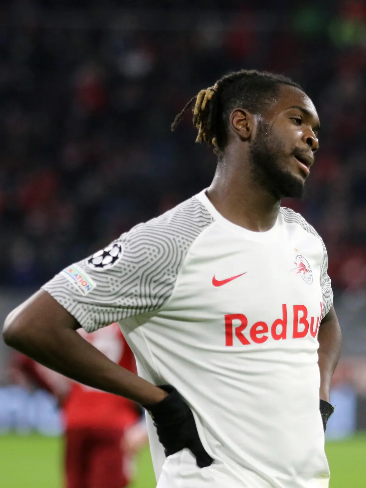 MUNICH, Germany - March 8th 2022: # 22, Oumar SOLET seen during the UEFA Champions League Round Of Sixteen 2nd leg , match between FC Bayern Mnchen and FC Red Bull Salzburg at Allianz Football Arenain Munich on March 8th, 2022 in Muenchen Germany. (Photo and copyright @ ATP / Arthur THILL