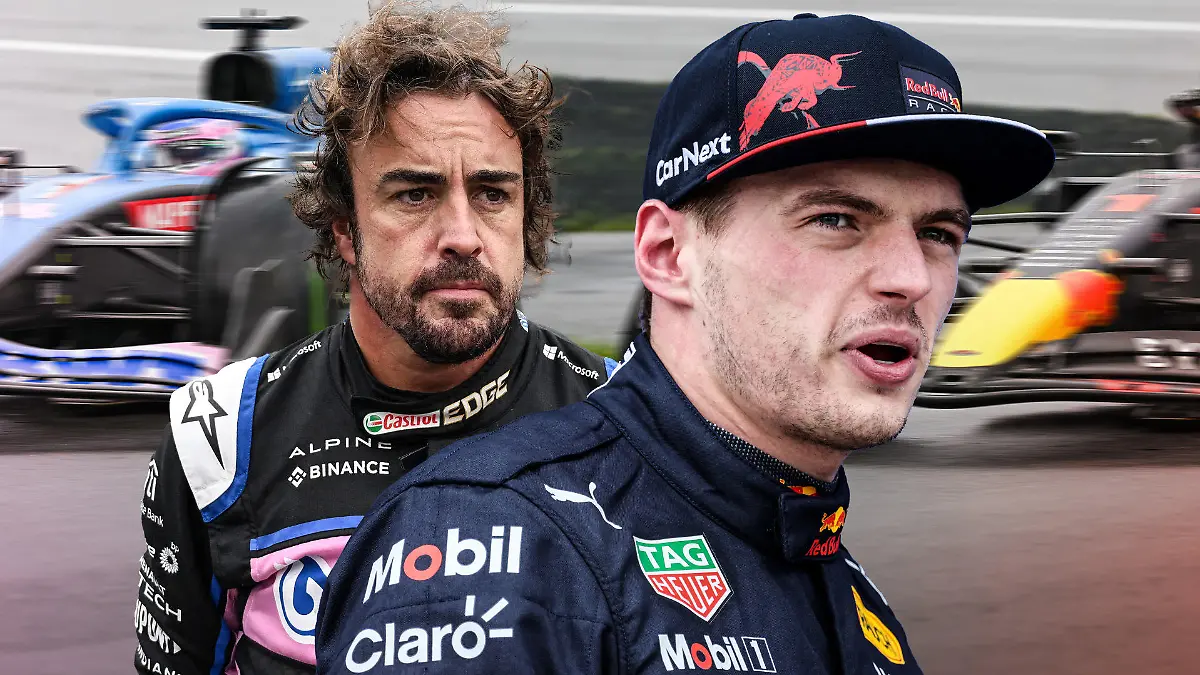 Fernando Alonso (Alpine, l.) und Max Verstappen beim Kanada-GP in Montreal