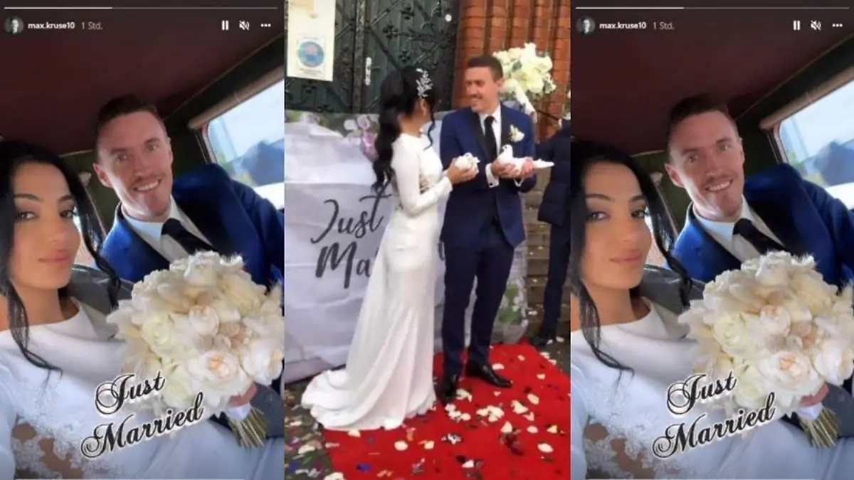 Fußballer Max Kruse hat seine Dilara geheiratet
