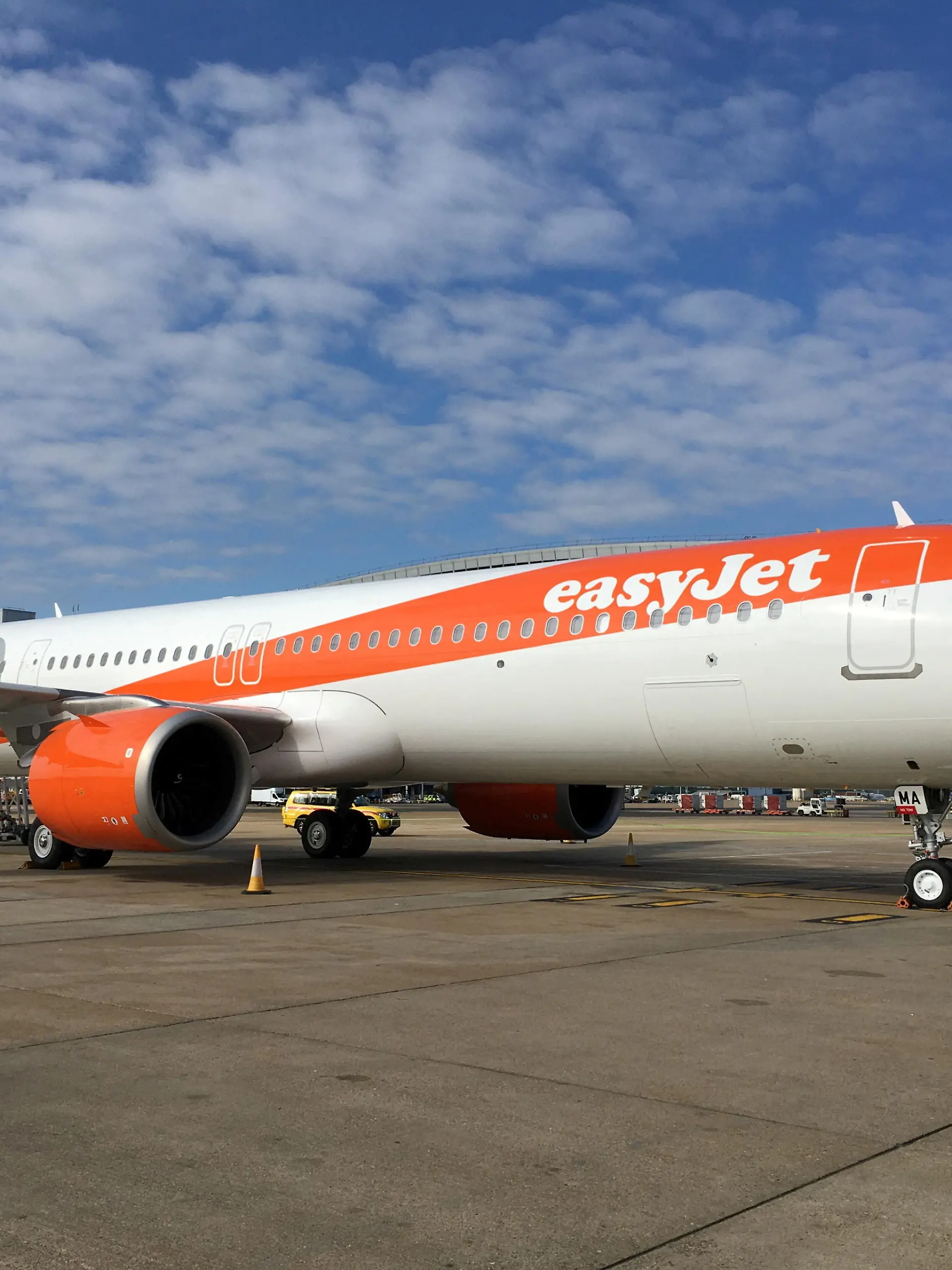 FILE PHOTO: An EasyJet Airbus A321neo aircraft is parked at Gatwick Airport before a special flight to Farnborough International Airshow in Farnborough, Britain, July 18, 2018. REUTERS/Sarah Young/File Photo
