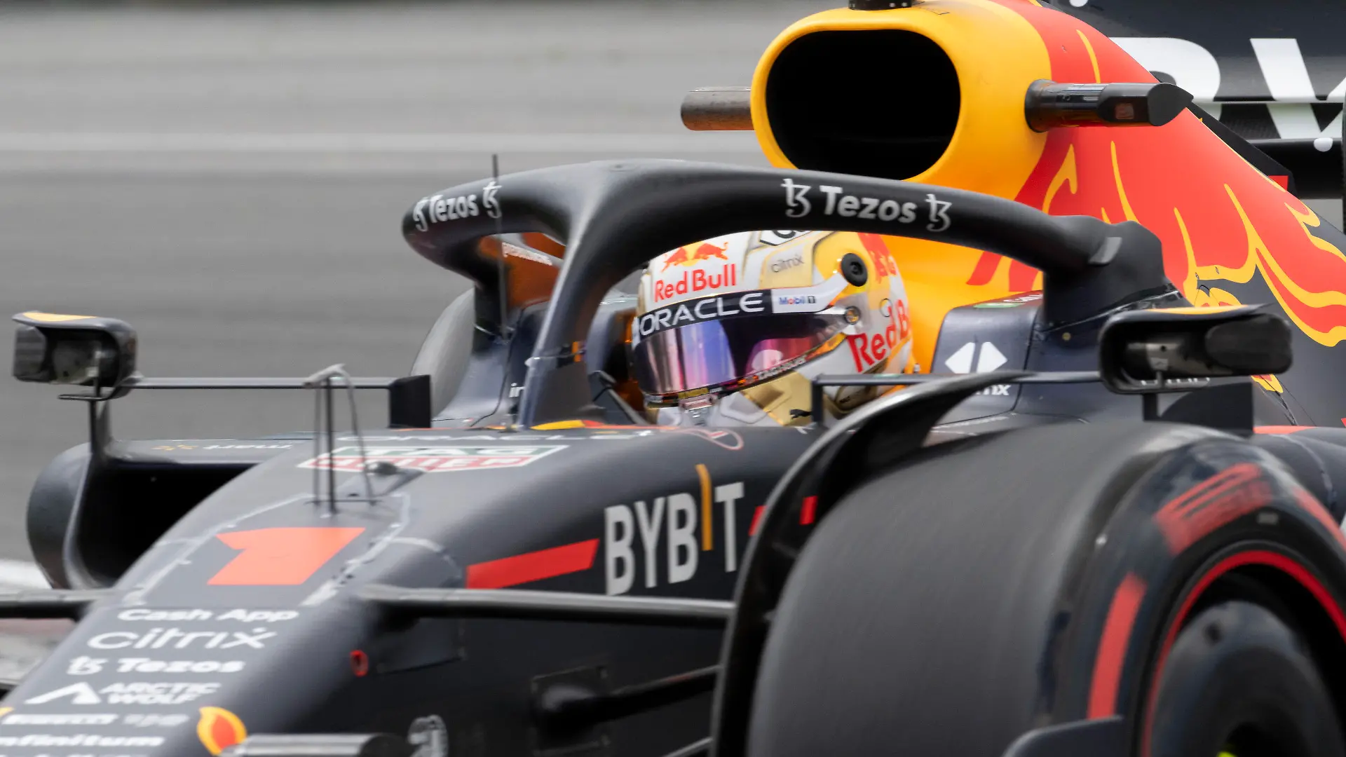 Red Bull Racing driver Max Verstappen, of the Netherlands, takes part in the first practice session at the Formula One Canadian Grand Prix auto race in Montreal, Friday, June 17, 2022. (Jacques Boissinot/The Canadian Press via AP)