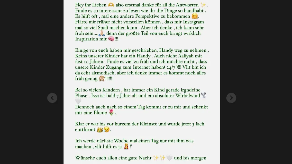 Anna-Maria Ferchichi meldet sich bei ihren Fans.