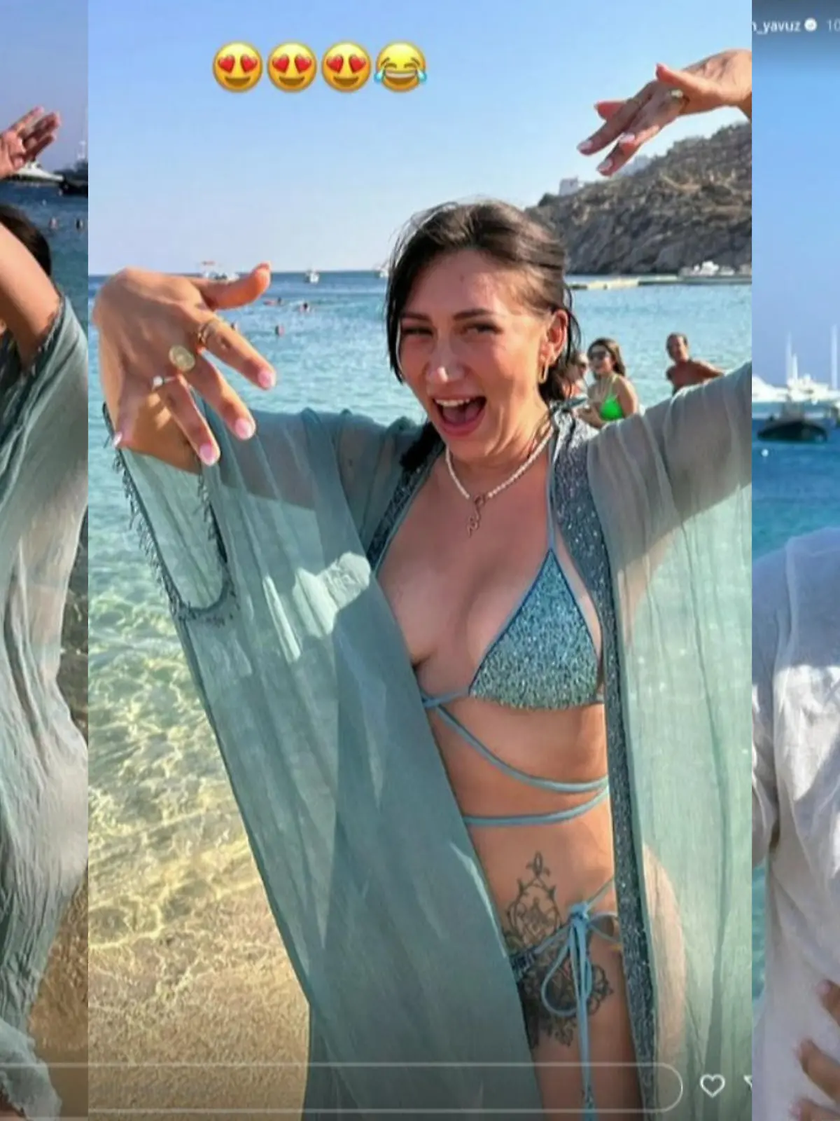 Nach dem Antrag zeigen sich Serkan Yavuz und Samira Klampfl überglücklich.