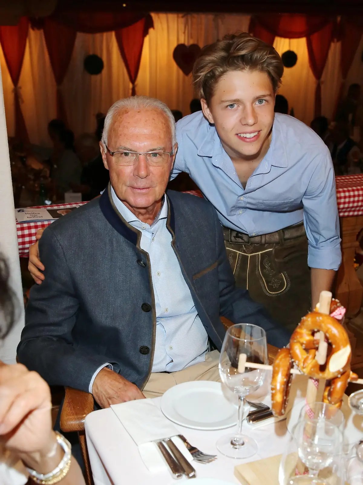 Franz Beckenbauer mit Sohn Joel