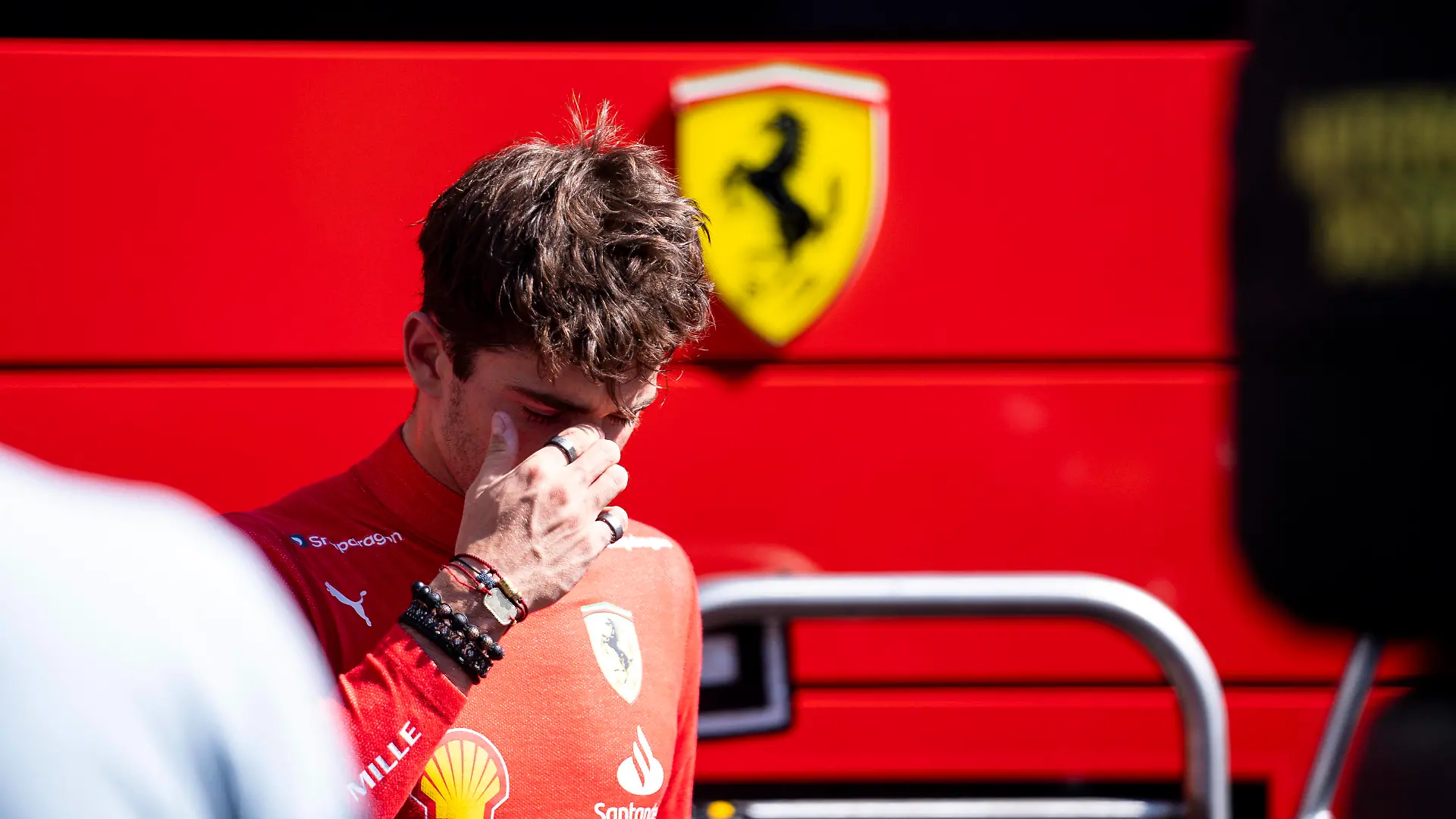 June 12, 2022, Baku, Azerbaijan: CHARLES LECLERC of Monaco and Scuderia Ferrari is seen after retiring from the 2022 FIA Formula 1 Azerbaijan Grand Prix at Baku City Circuit in Baku, Azerbaijan. Baku Azerbaijan - ZUMAg147 20220612_zap_g147_028 Copyright: xJamesxGasperottix 