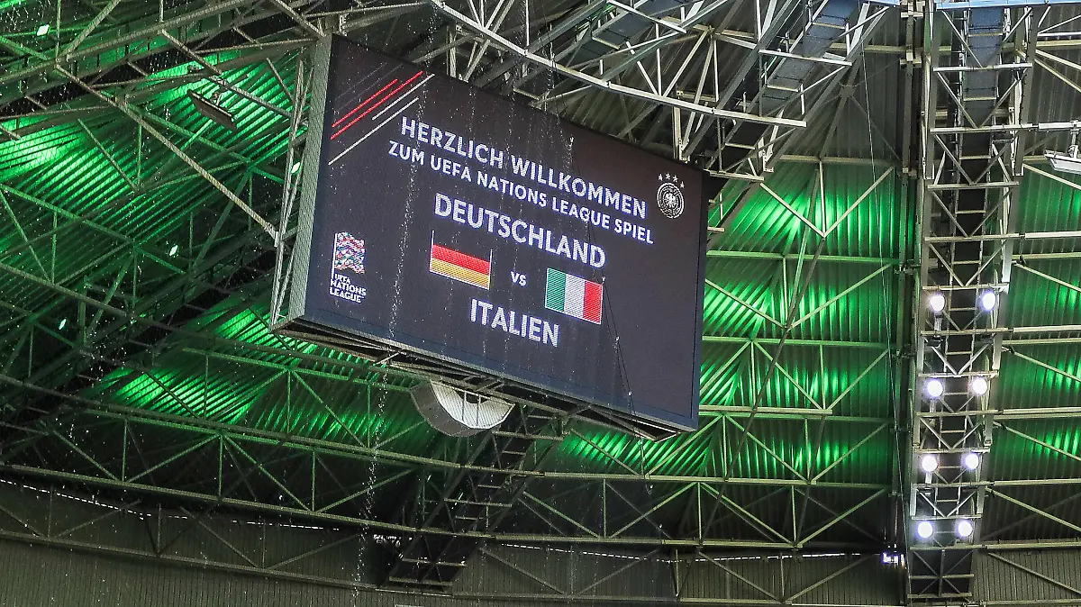  Fussball, UEFA Nations League League A - Gruppe 3 - Spieltag 4 Deutschland - Italien 14.06.2022, BORUSSIA-PARK Mönchengladbach Die Anzeigetafel zeigt die heutigen Begegnung an Foto: Herbertz / Nico Herbertz Mönchengladbach BORUSSIA-PARK Nordrhein-Westfahlen Deutschland *** Sports, Football, UEFA Nations League League A Group 3 Matchday 4 Germany Italy 14 06 2022, BORUSSIA PARK Mönchengladbach The scoreboard shows todays match Photo Herbertz Nico Herbertz Mönchengladbach BORUSSIA PARK Nordrhein Westfahlen Germany 