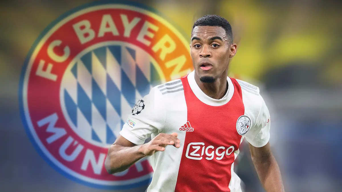 FOTOMONTAGE: Ryan Gravenberch wechselt zum FC Bayern Muenchen. Ryan GRAVENBERCH (Ajax) Aktion, Fussball Champions League, Vorrunde 4.Spieltag, Borussia Dortmund (DO) - Ajax Amsterdam 1:3, am 03.11.2021 in Dortmund/ Deutschland.